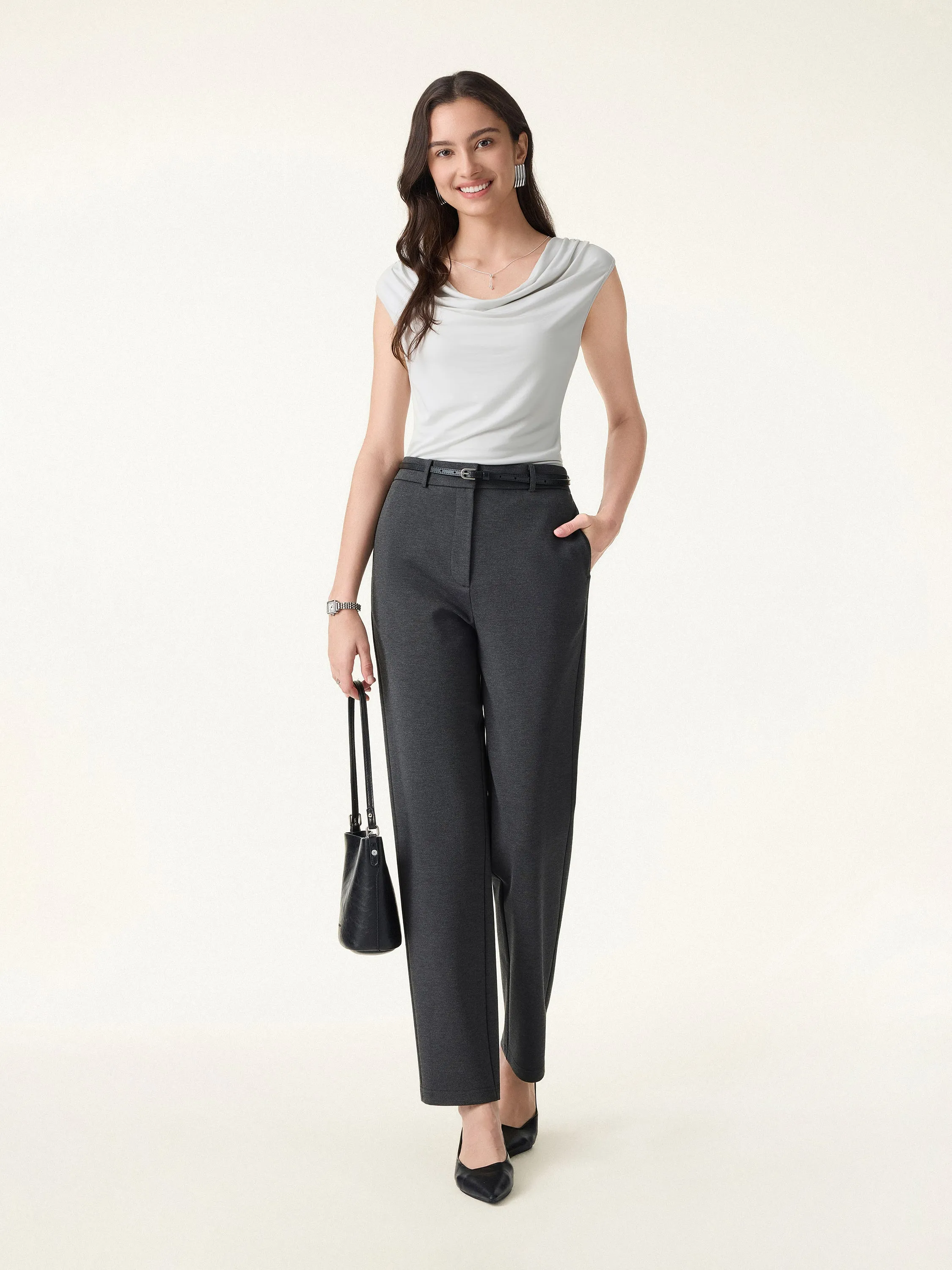 UltraSoft Matte Smooth Cowl Neck Long Tank sold by OGLmove product image thumbnail 3