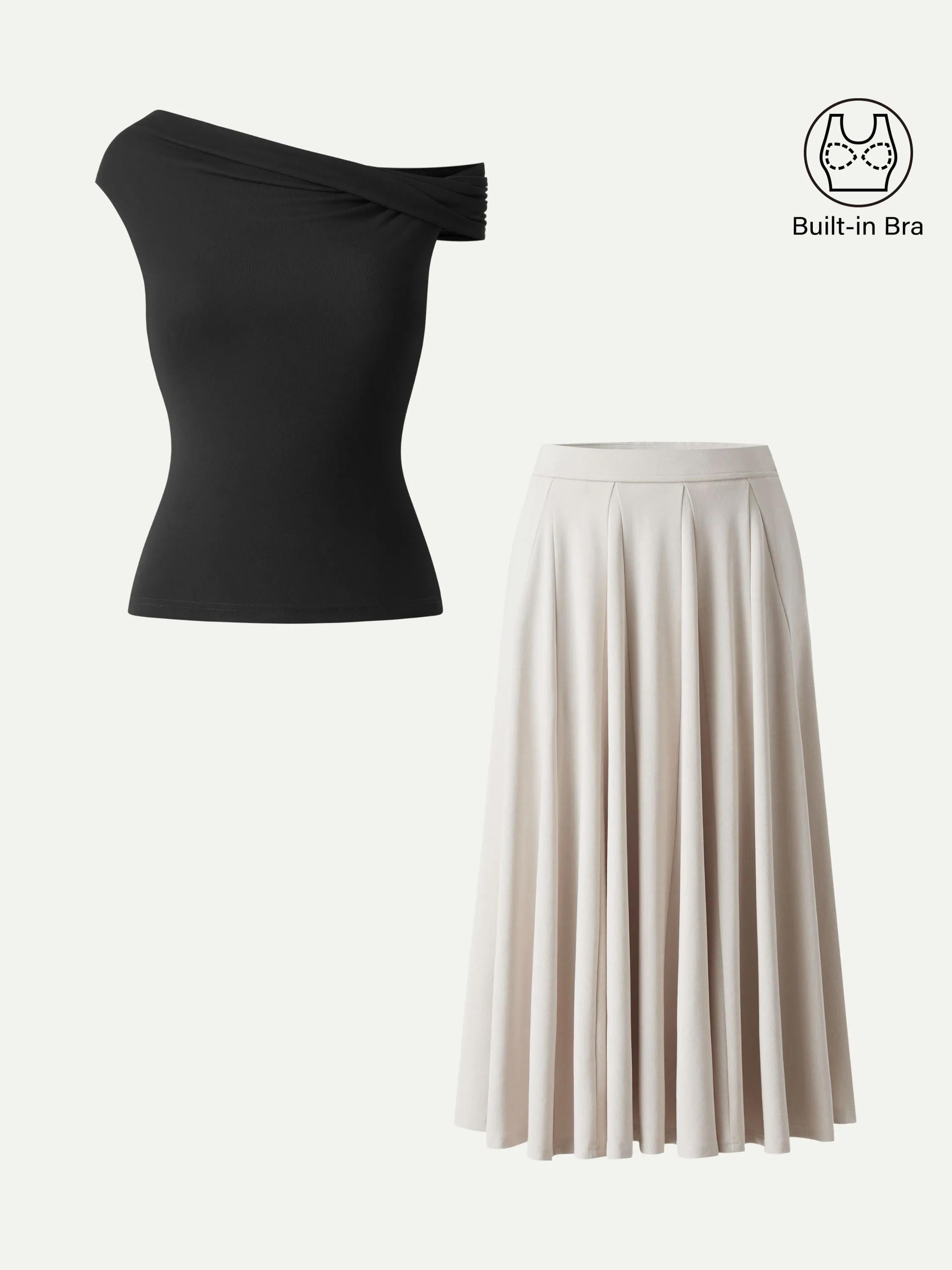 2Pcs Set Multi-wear Bra Top & Volume Skirt with Pockets sold by OGLmove product image thumbnail 3