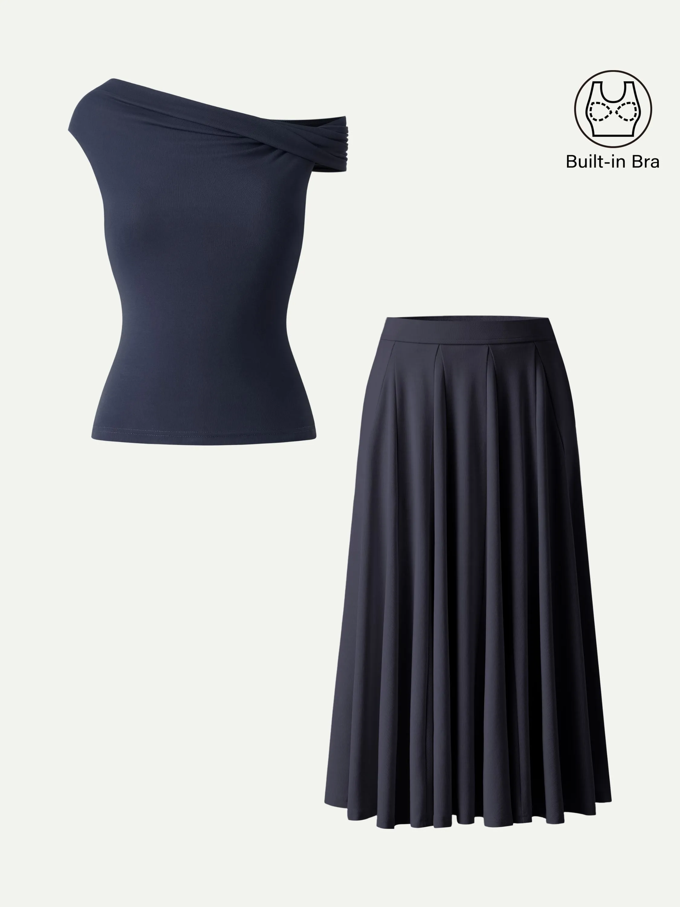 2Pcs Set Multi-wear Bra Top & Volume Skirt with Pockets sold by OGLmove product image thumbnail 2