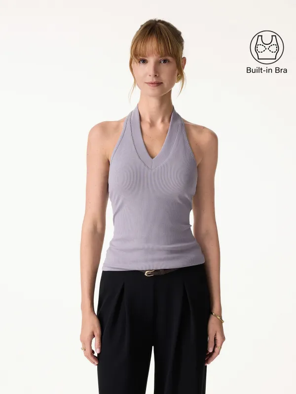 Plantive Halter Neck Open Back Bra Tank made by OGLmove