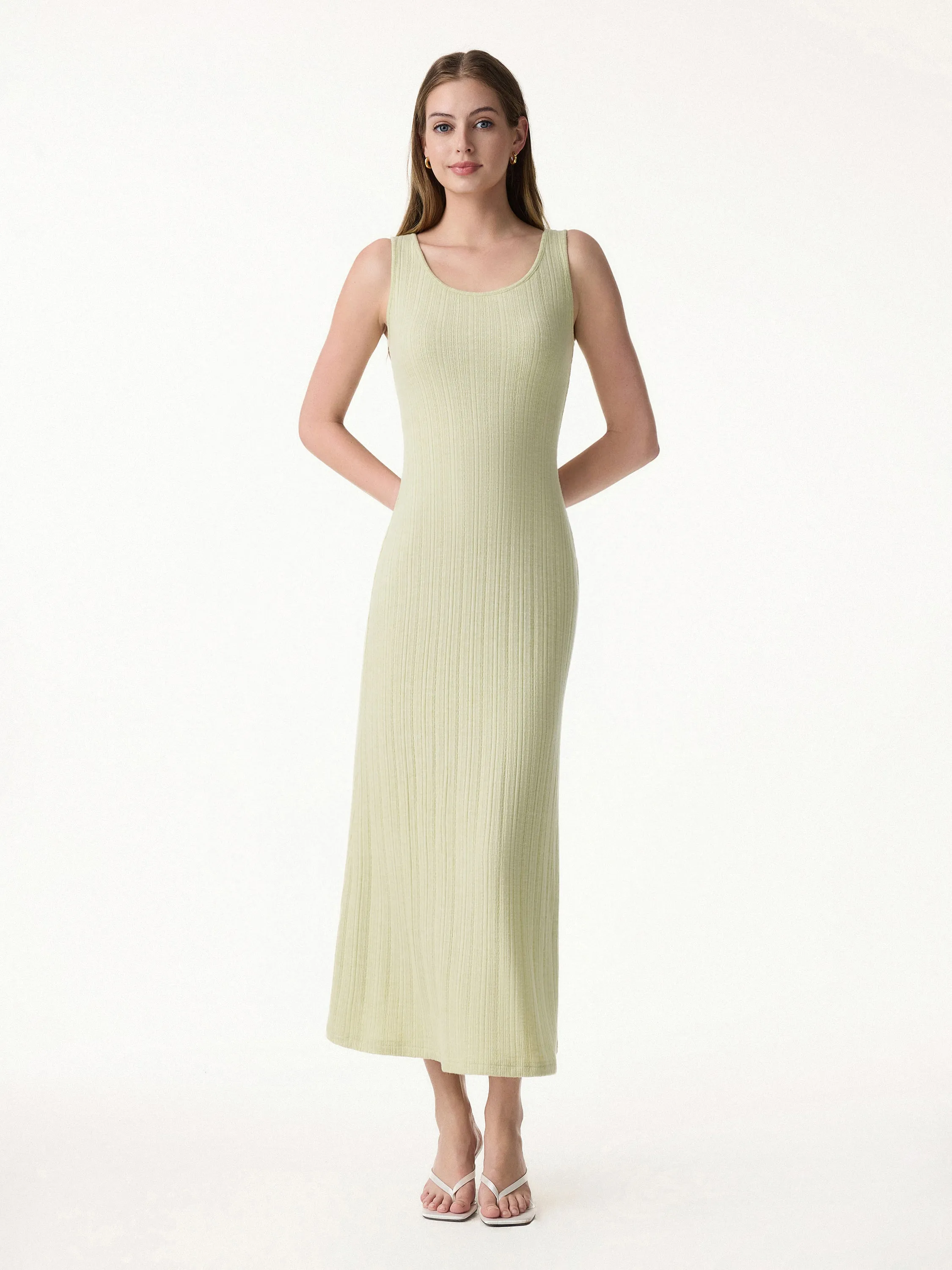 Pointelle U-Neck Maxi Bra Dress sold by OGLmove product image thumbnail 4