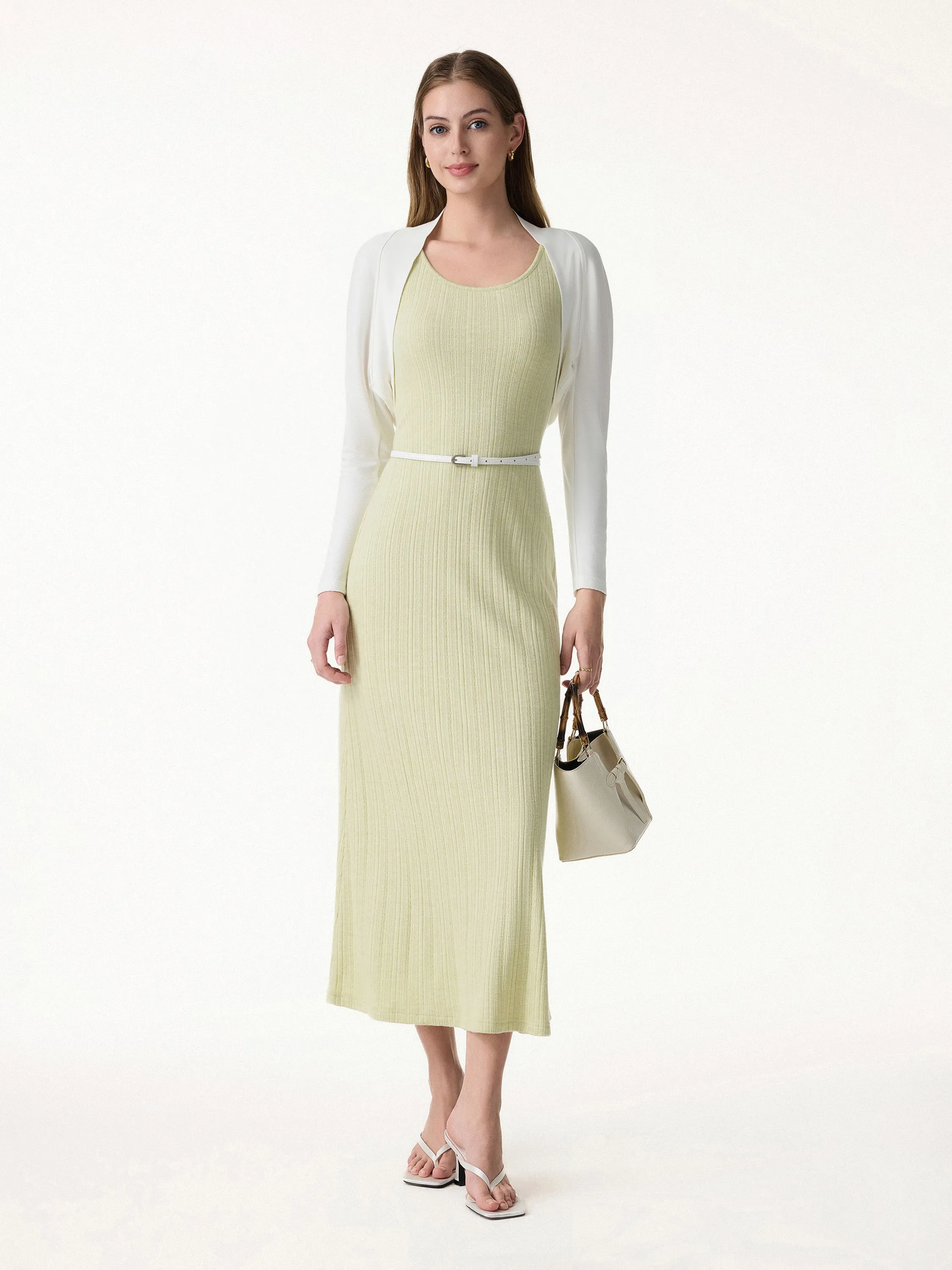 Pointelle U-Neck Maxi Bra Dress sold by OGLmove product image thumbnail 3