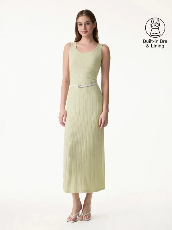 Pointelle U-Neck Maxi Bra Dress made by OGLmove