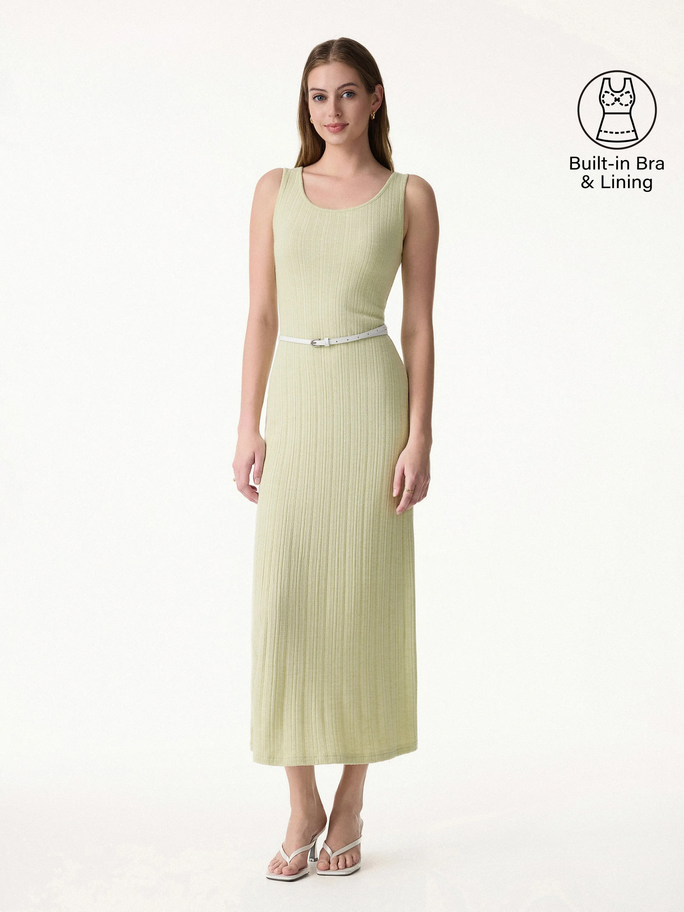 Pointelle U-Neck Maxi Bra Dress sold by OGLmove