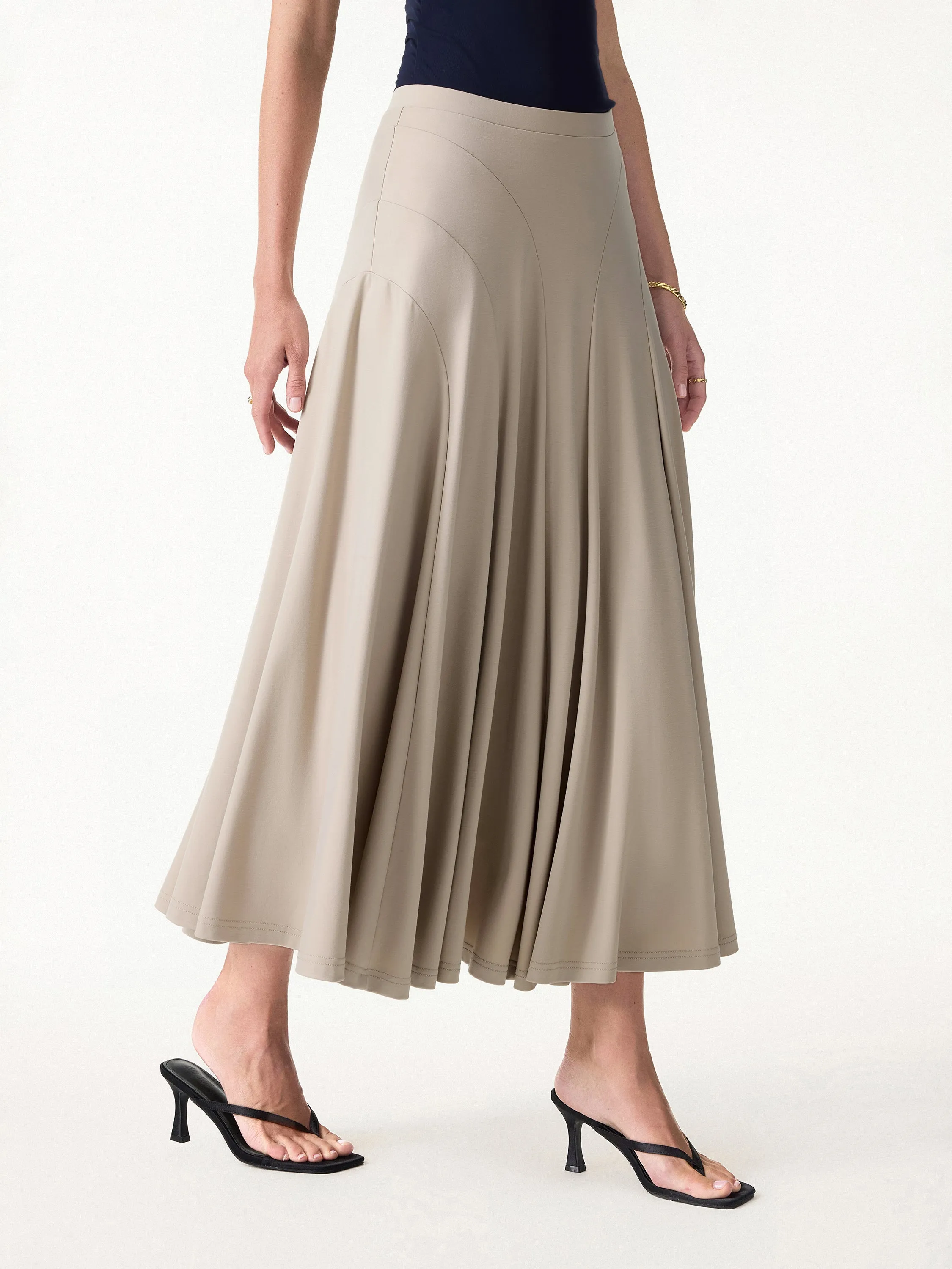 Flowy Drapey Mid Rise Midi Skirt sold by OGLmove