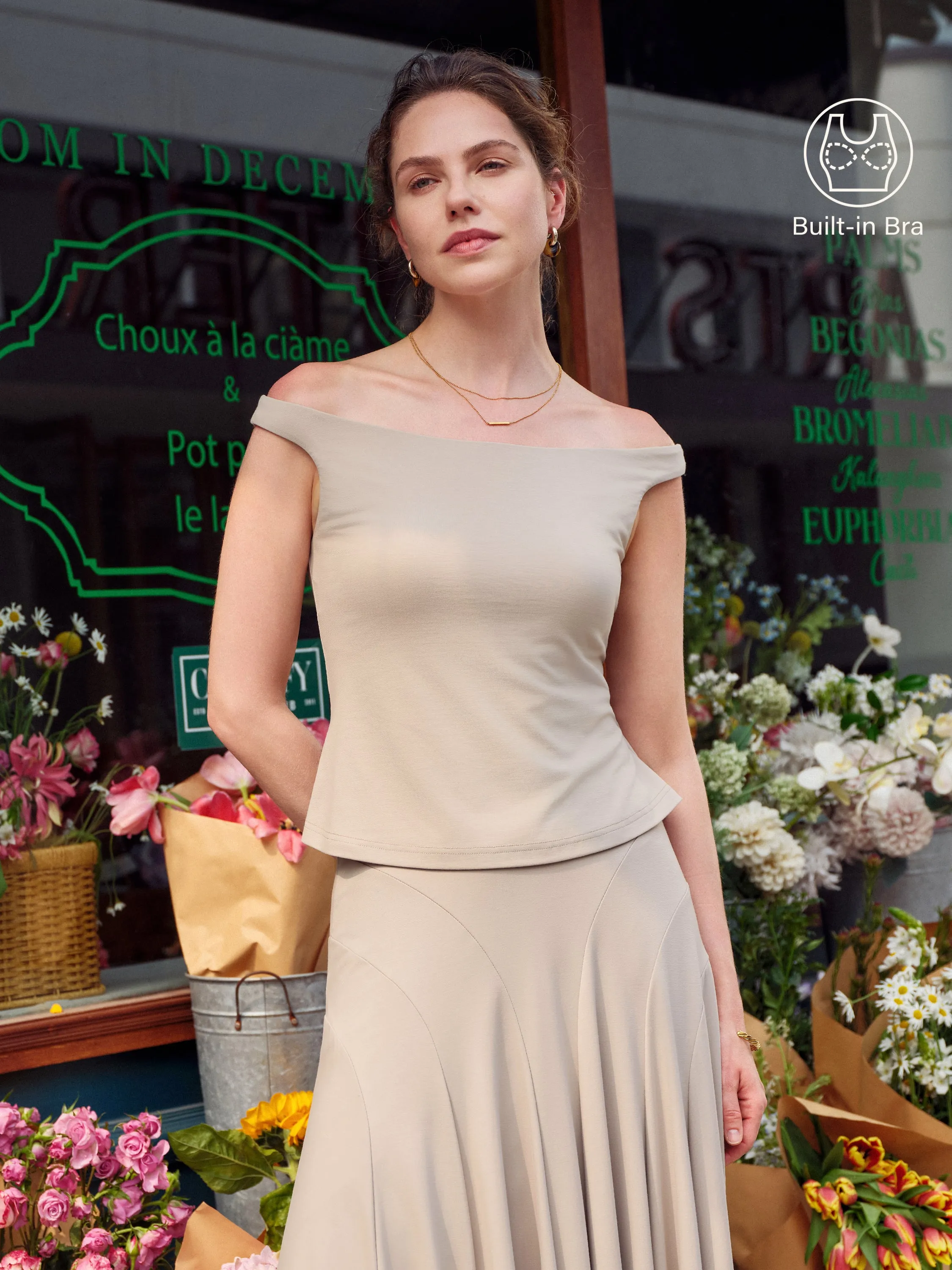 Non-Slip Off-Shoulder Slimming Bra Top sold by OGLmove product image thumbnail 2