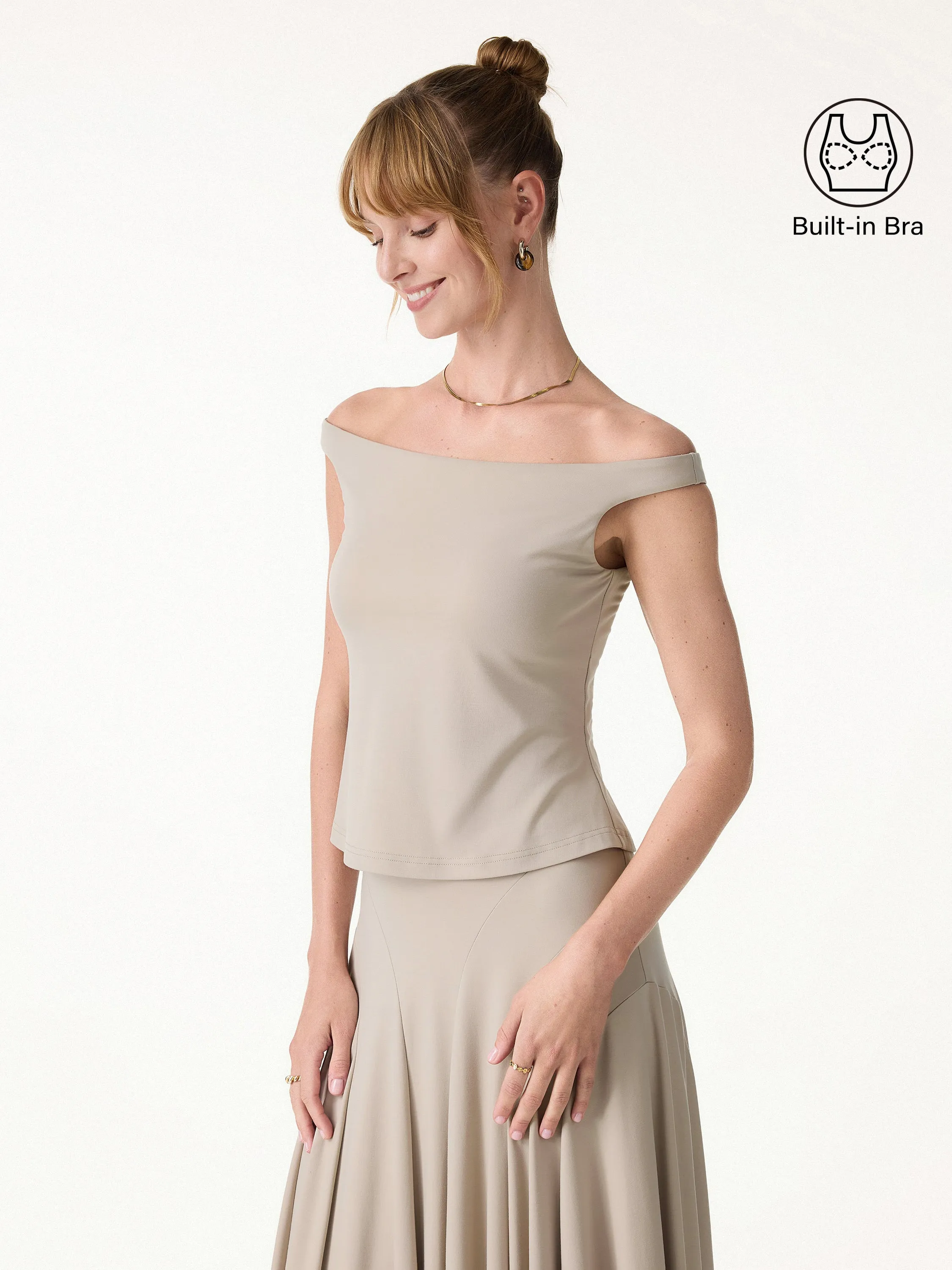 Non-Slip Off-Shoulder Slimming Bra Top sold by OGLmove product image thumbnail 5