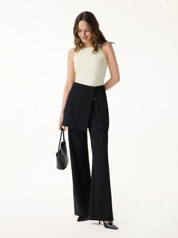 2pcs Set Straight Leg Pants with Overskirt made by OGLmove