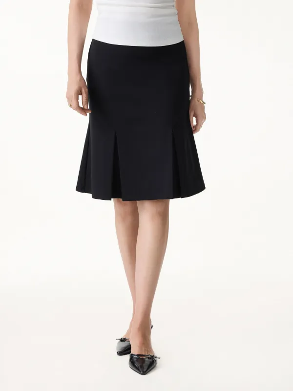 4-Way Stretch Knee Length Pleated Flare Skirt made by OGLmove