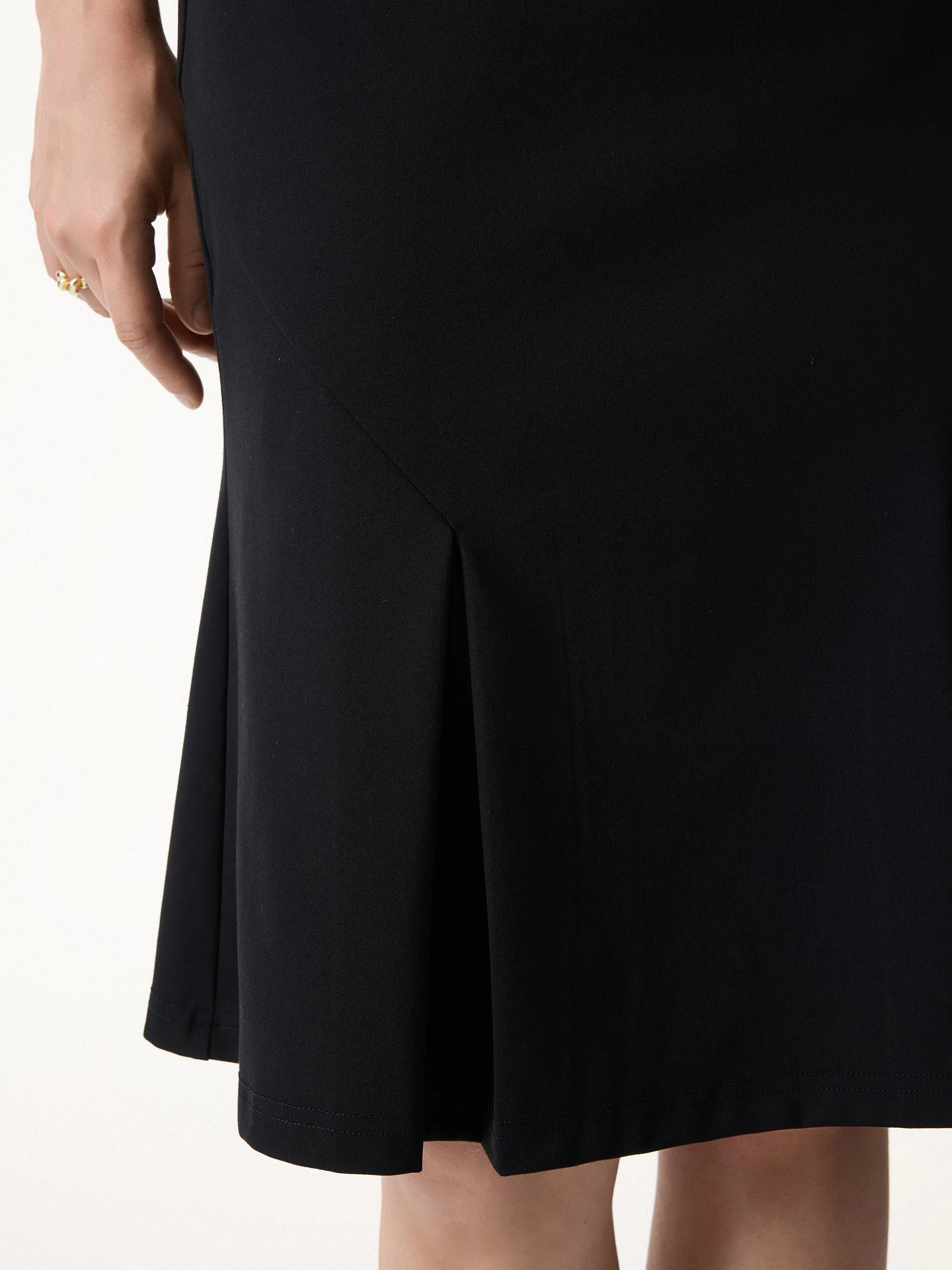 4-Way Stretch Knee Length Pleated Flare Skirt sold by OGLmove product image thumbnail 2