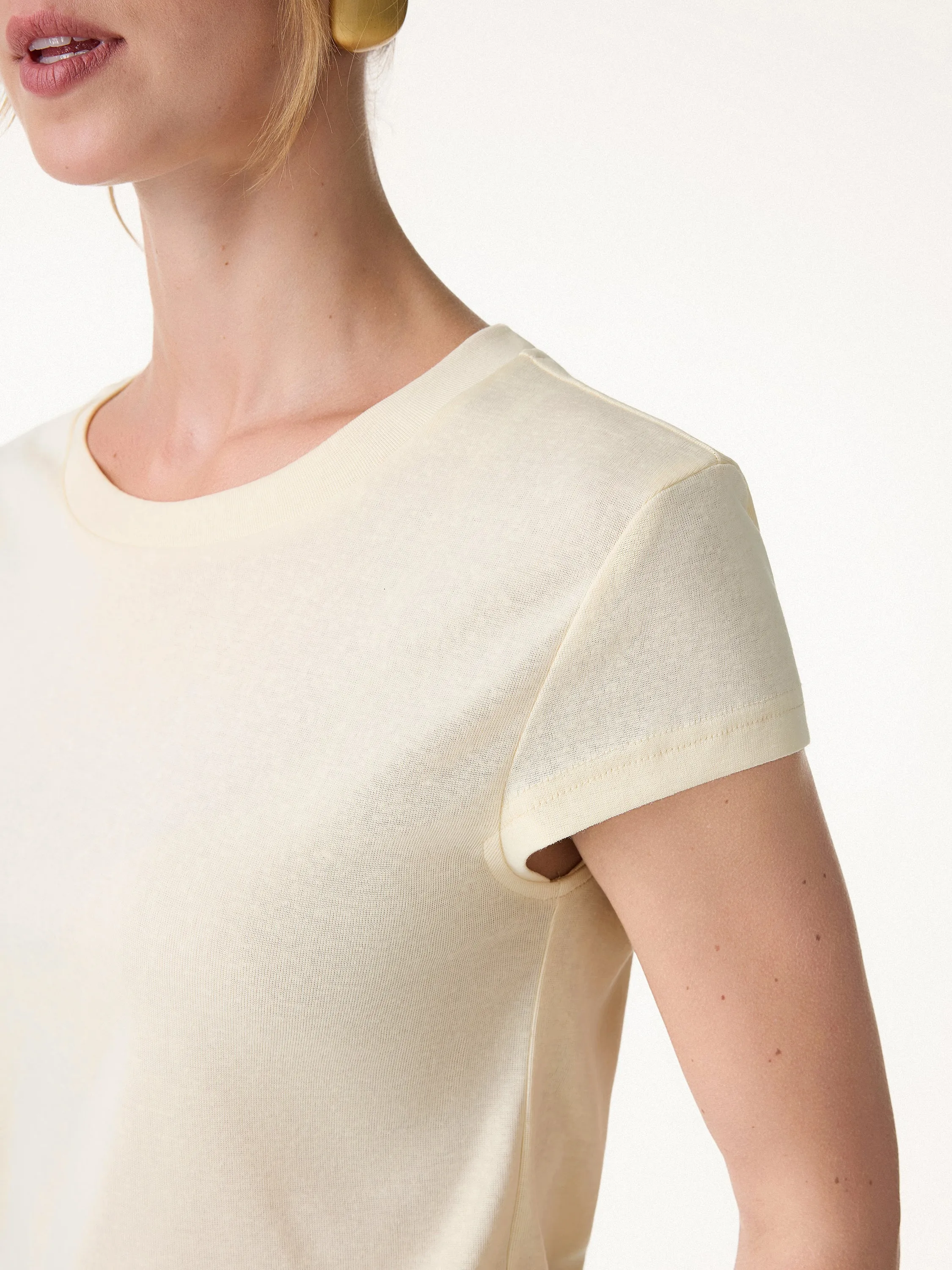 Cotton-Linen Blend Cooling Essential Summer Tee sold by OGLmove product image thumbnail 2