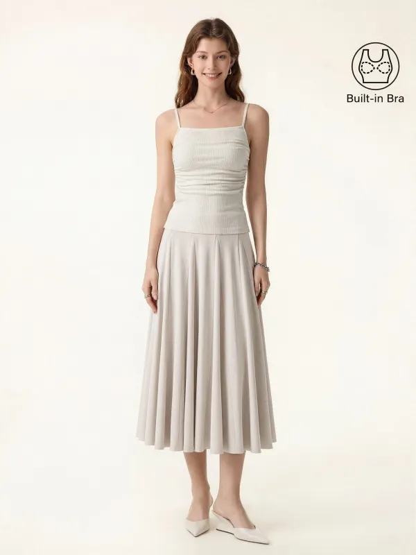 2Pcs Set Adjustable Spaghetti Bra Tank & Volume Skirt with Pockets made by OGLmove