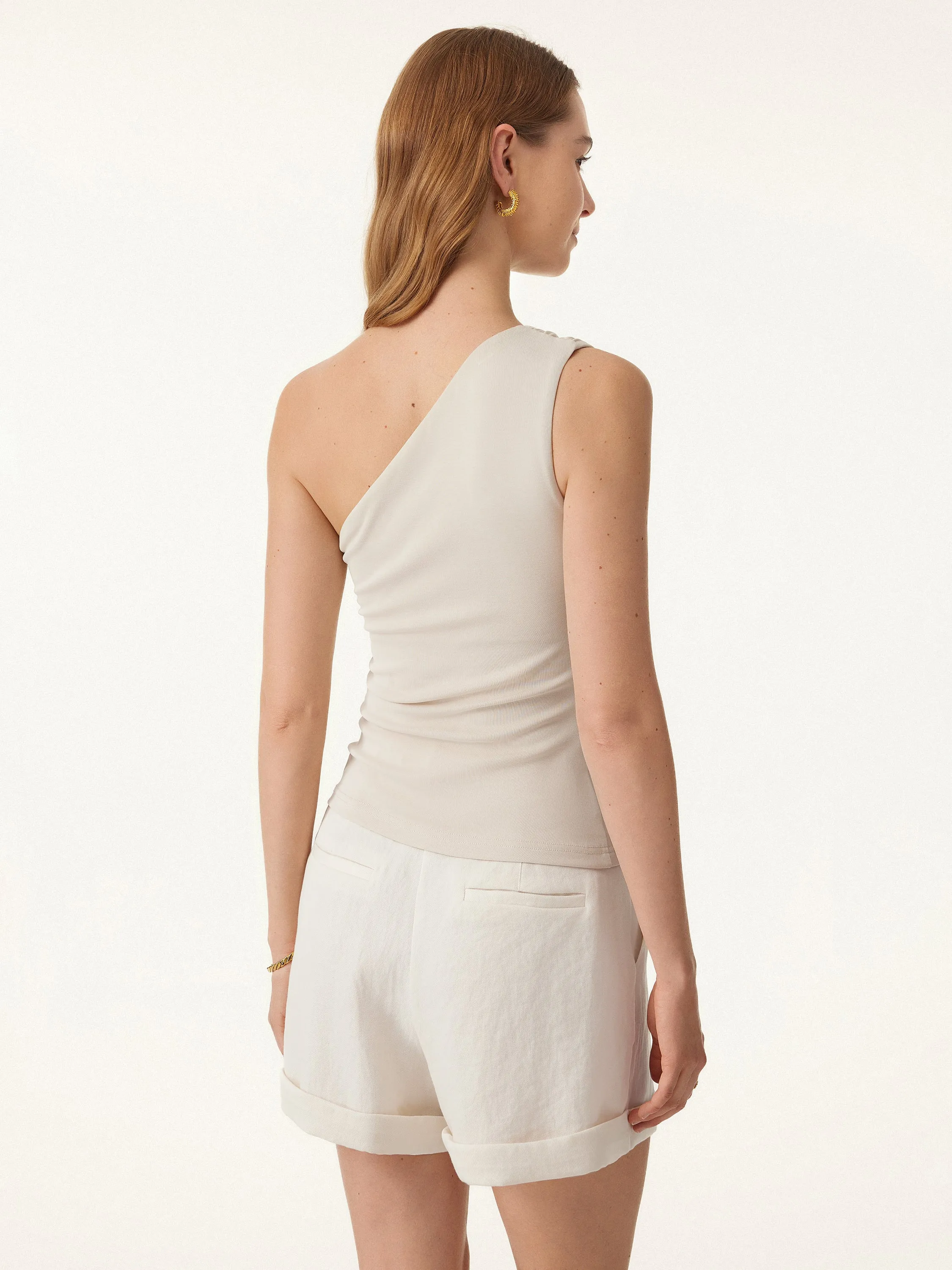 2Pcs Set One Shoulder Bra Tank & Volume Skirt with Pockets sold by OGLmove product image thumbnail 5