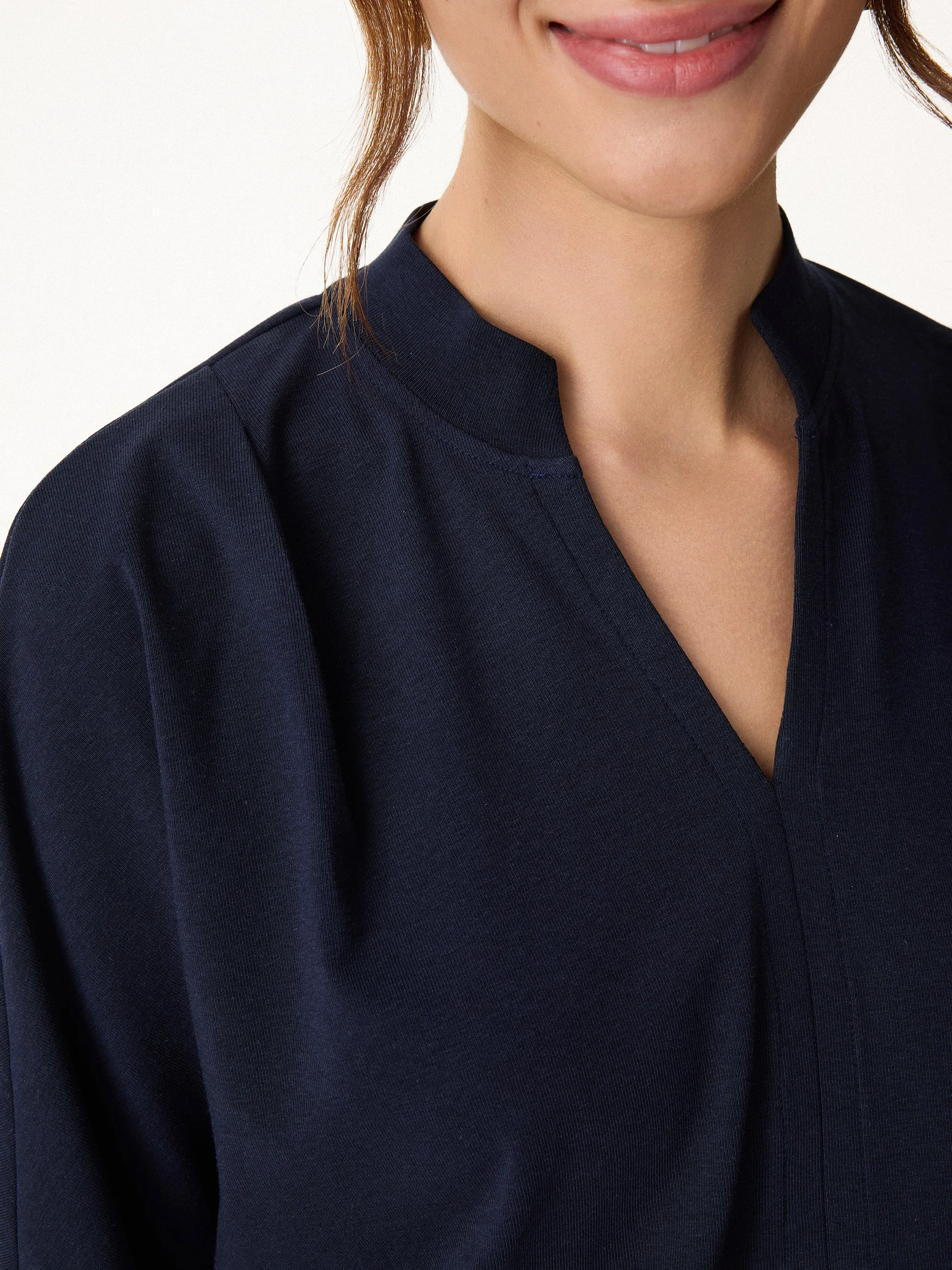 Stand Collar V-Neck Short Sleeve Top sold by OGLmove product image thumbnail 2