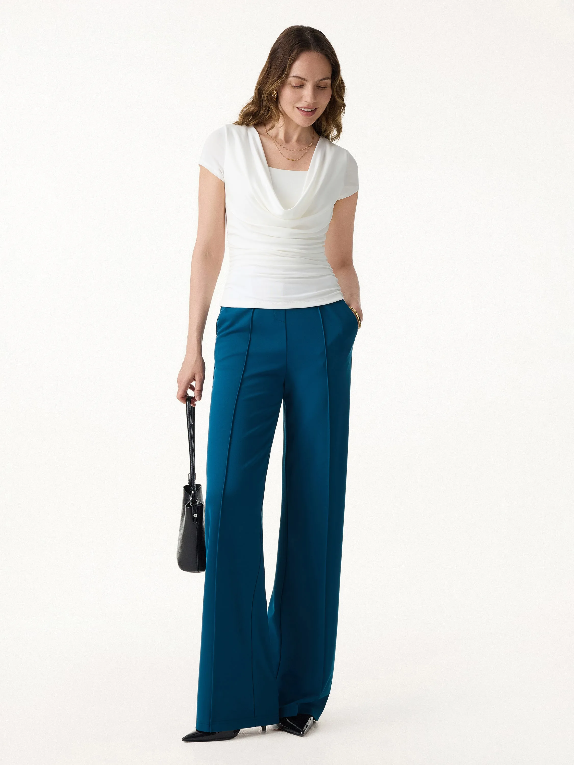 Smoothing Cowl Neck Ruched Bra Top sold by OGLmove product image thumbnail 5