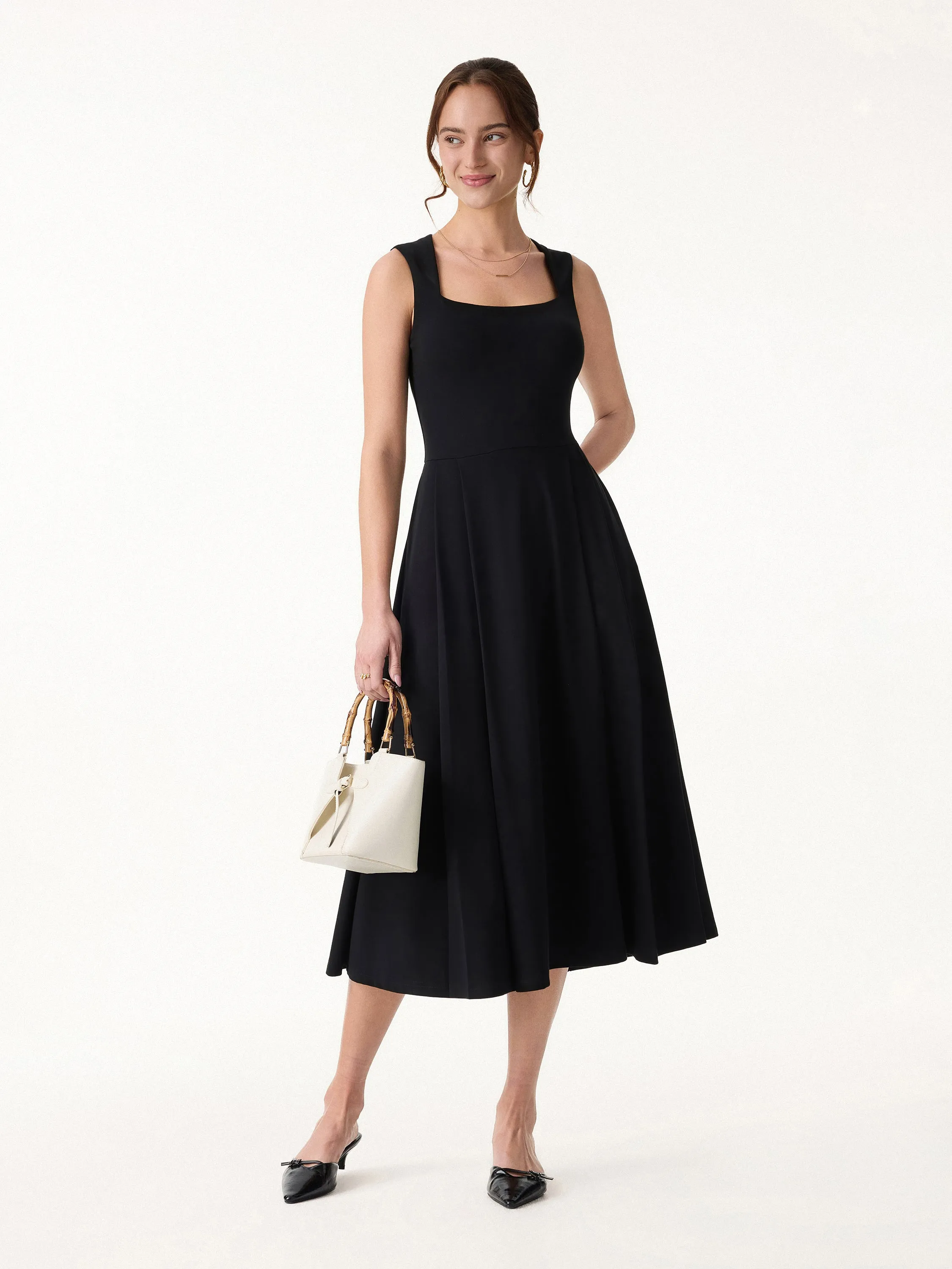 The Anytime Little Black Bra Dress with Pockets sold by OGLmove product image thumbnail 5