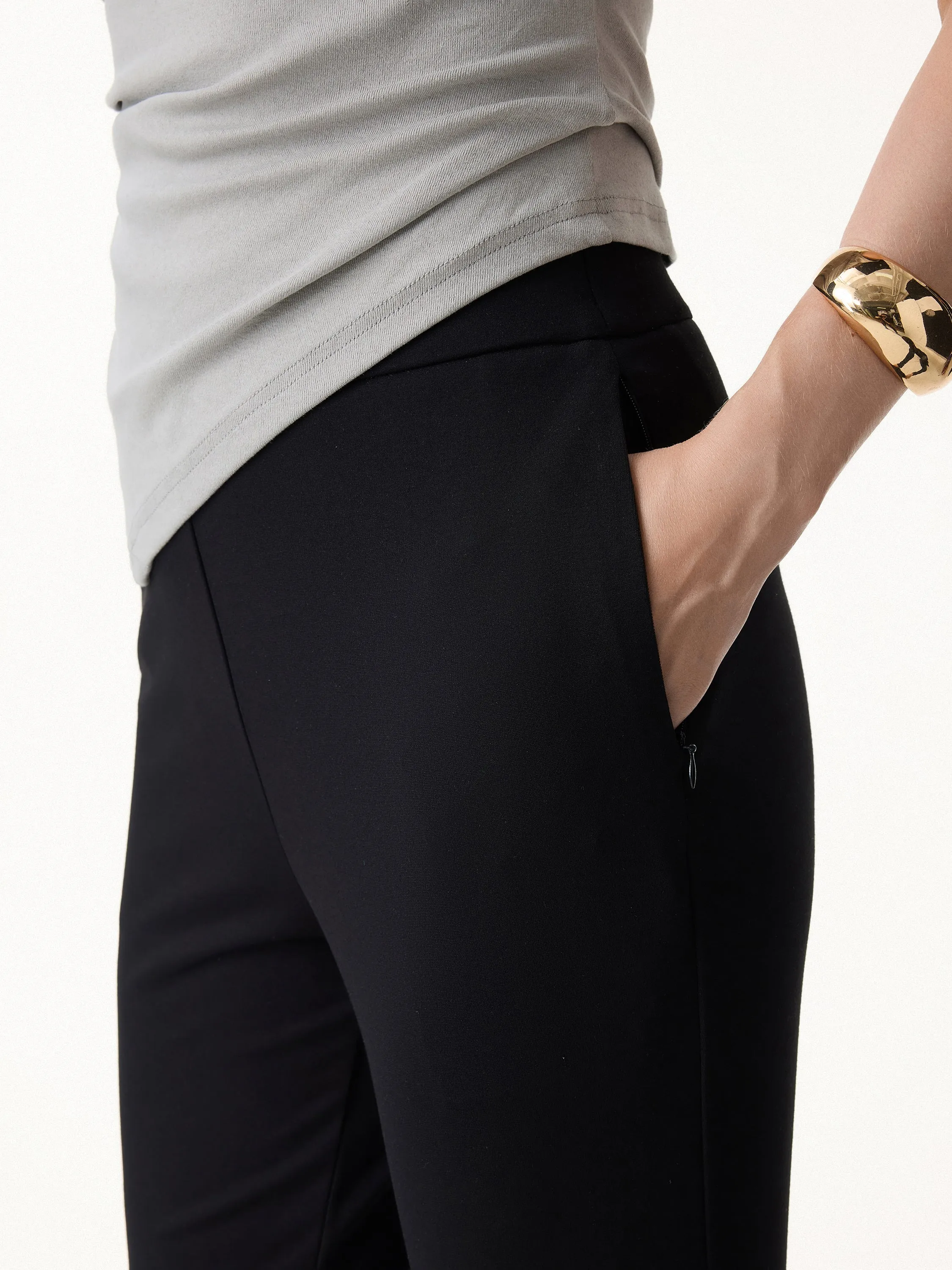 Stretch Ponte Chic Capri Pants with Pockets sold by OGLmove product image thumbnail 3