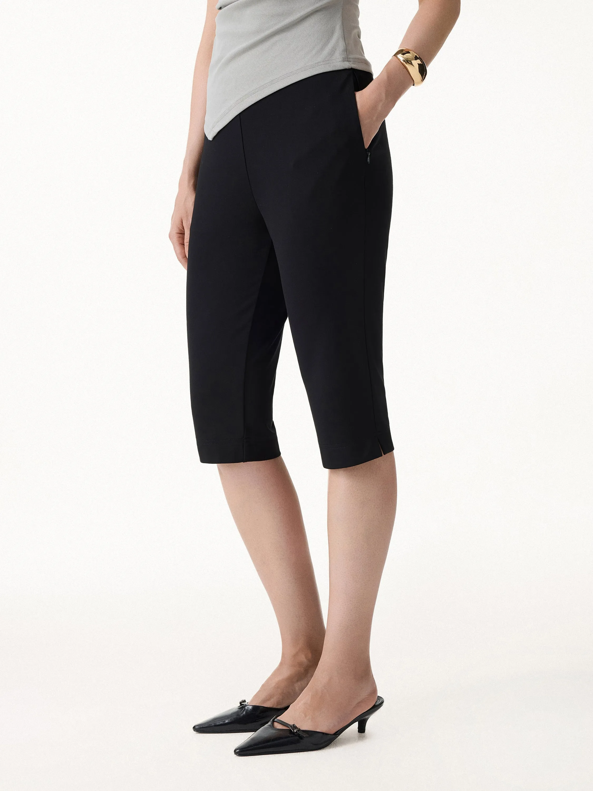 Stretch Ponte Chic Capri Pants with Pockets sold by OGLmove