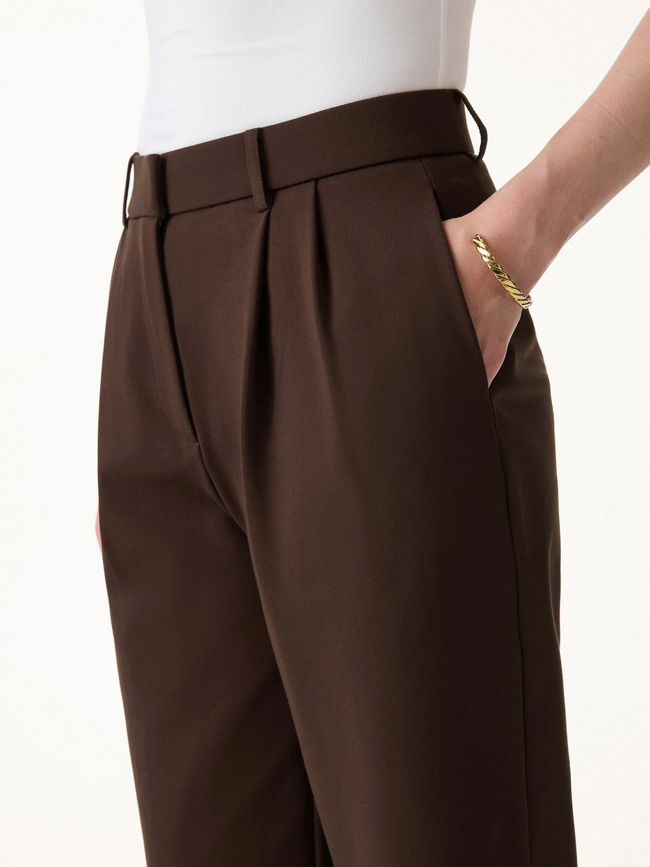 Stretch Ponte High Rise Upper-Calf Length Trousers sold by OGLmove product image thumbnail 4