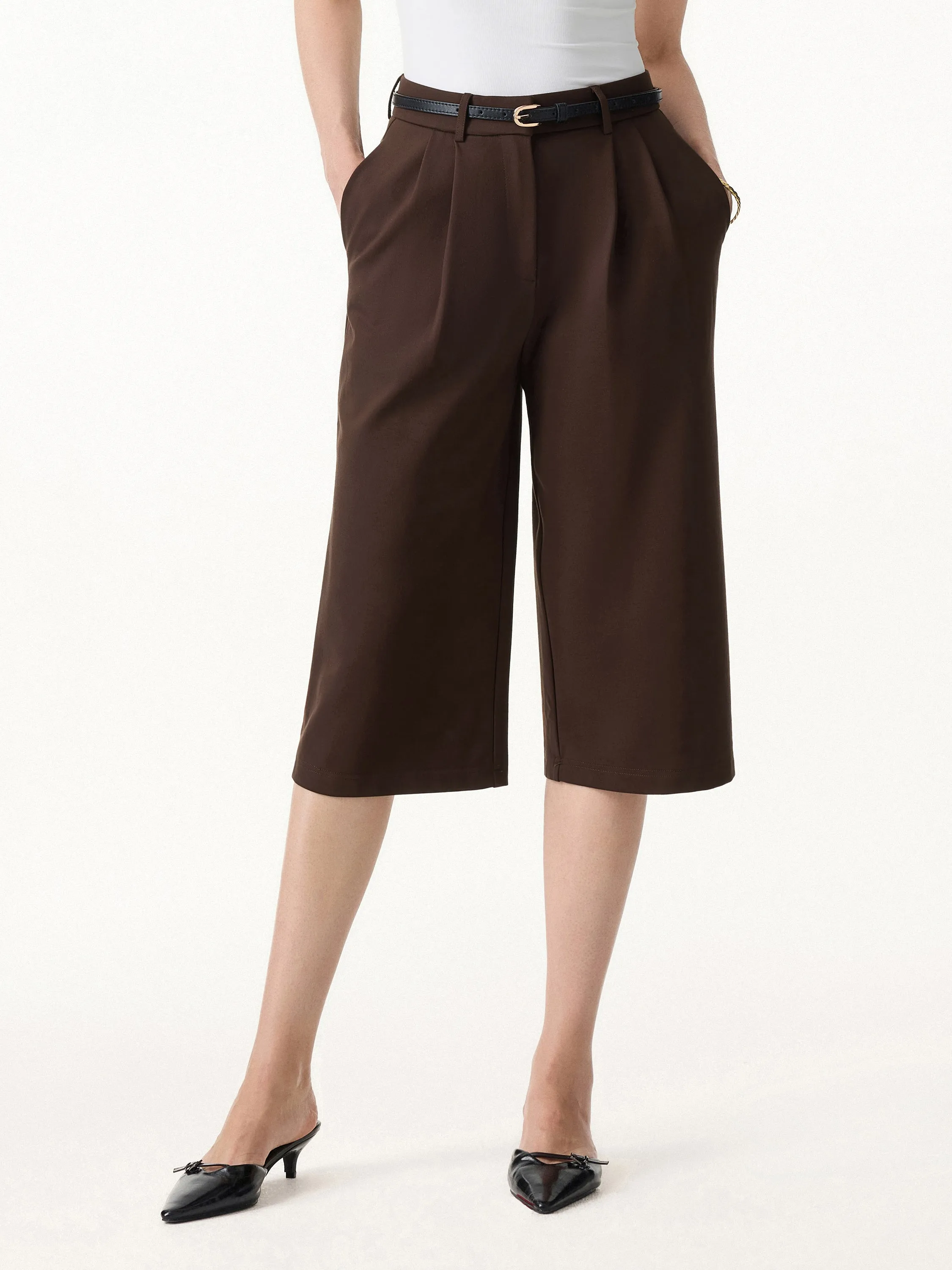 Stretch Ponte High Rise Upper-Calf Length Trousers sold by OGLmove