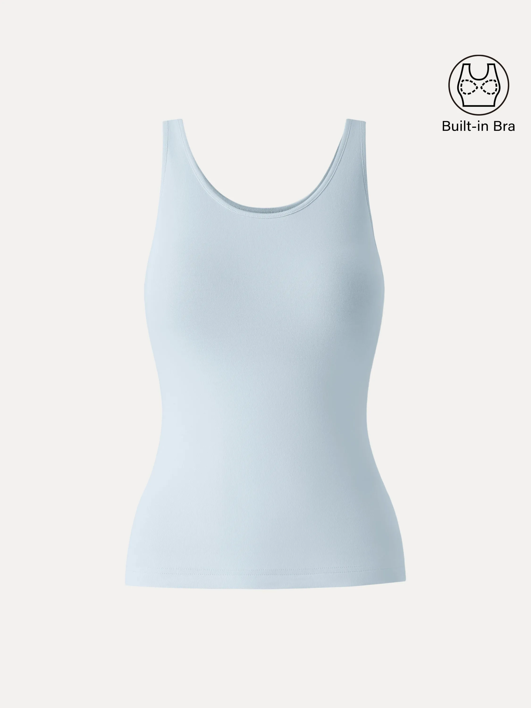 Lyocell U-Neck Bra Tank sold by OGLmove product image thumbnail 2