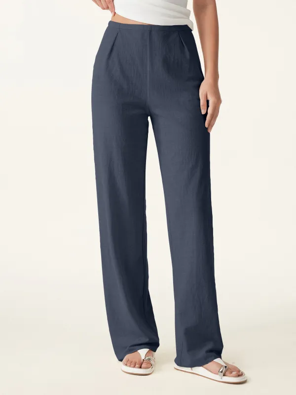 Wrinkle-resistant Cotton-linen Straight Leg Pant made by OGLmove