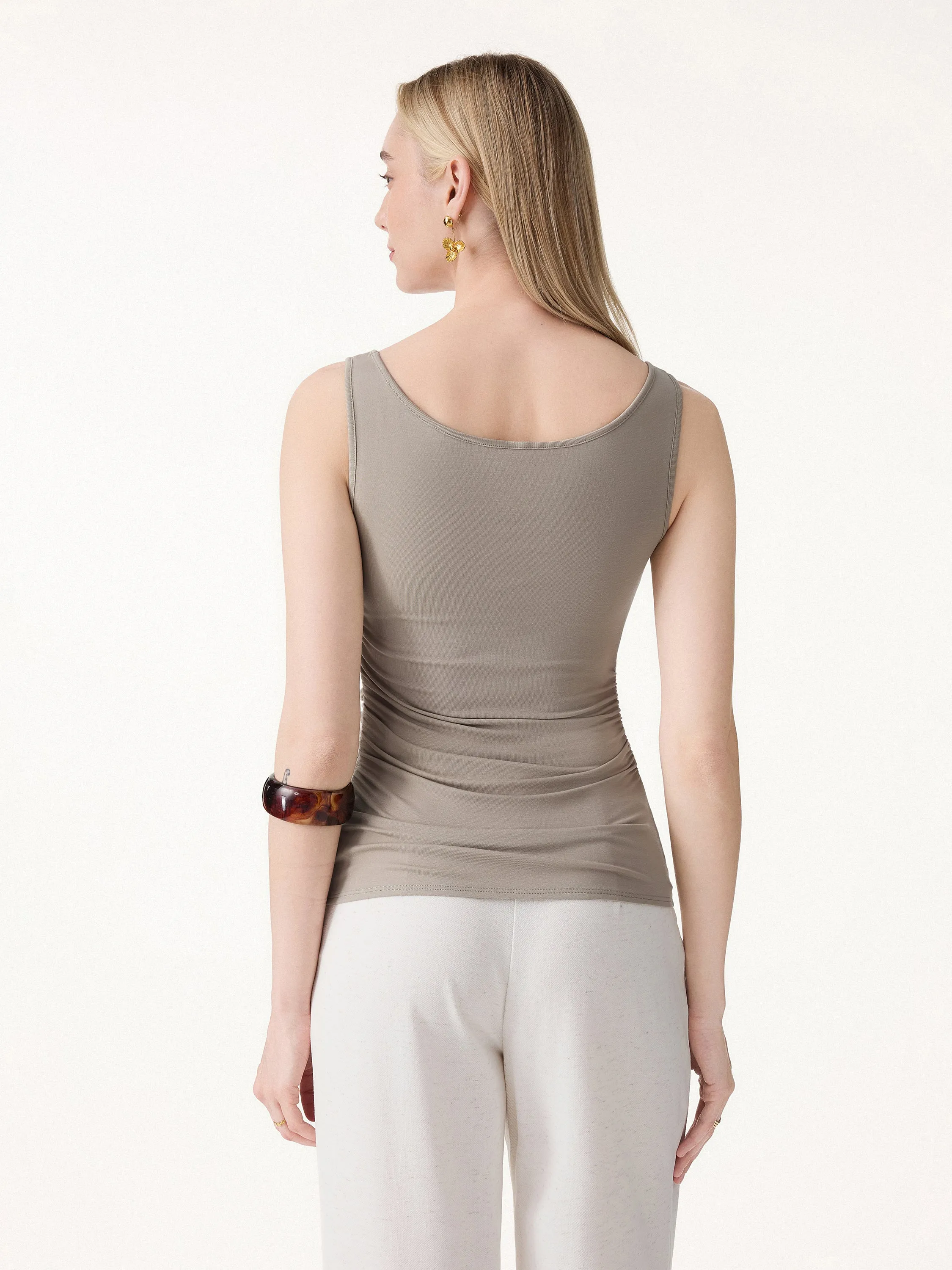 Smooth Boatneck Ruched Bra Top sold by OGLmove product image thumbnail 3
