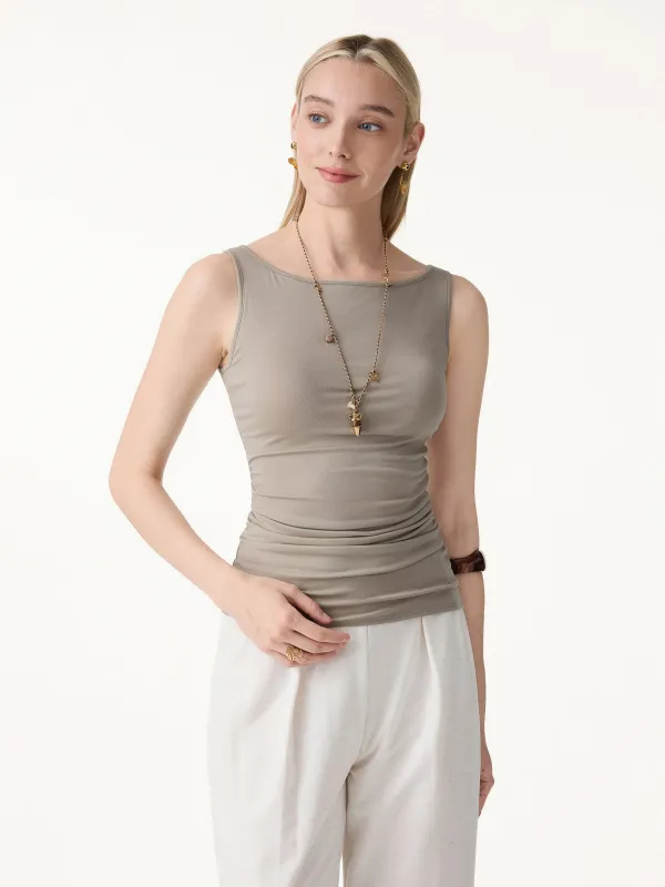 Smooth Boatneck Ruched Bra Top made by OGLmove