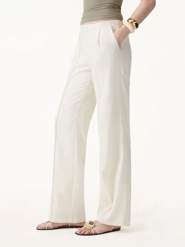 Lyocell-Linen Pintuck Wide Leg Vacay Pant made by OGLmove