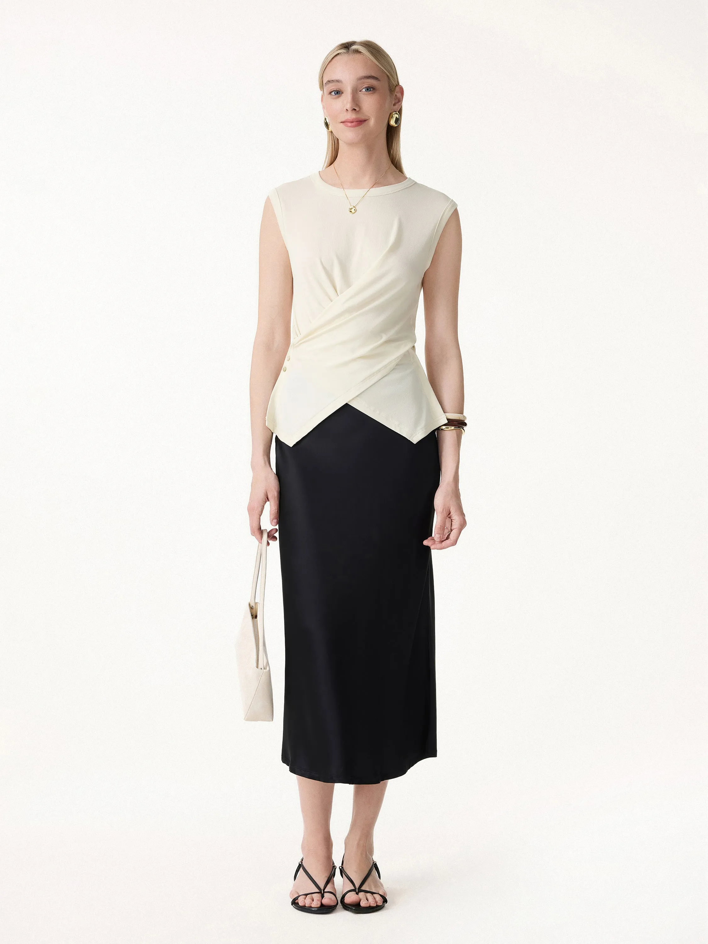 Summer Airy Linen Crossover Top sold by OGLmove product image thumbnail 3