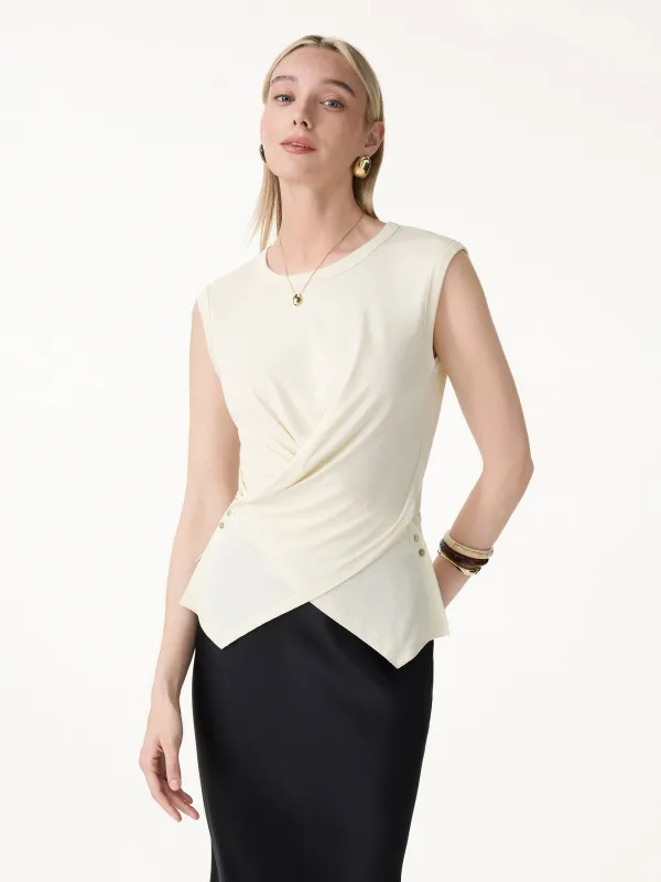 Summer Airy Linen Crossover Top made by OGLmove