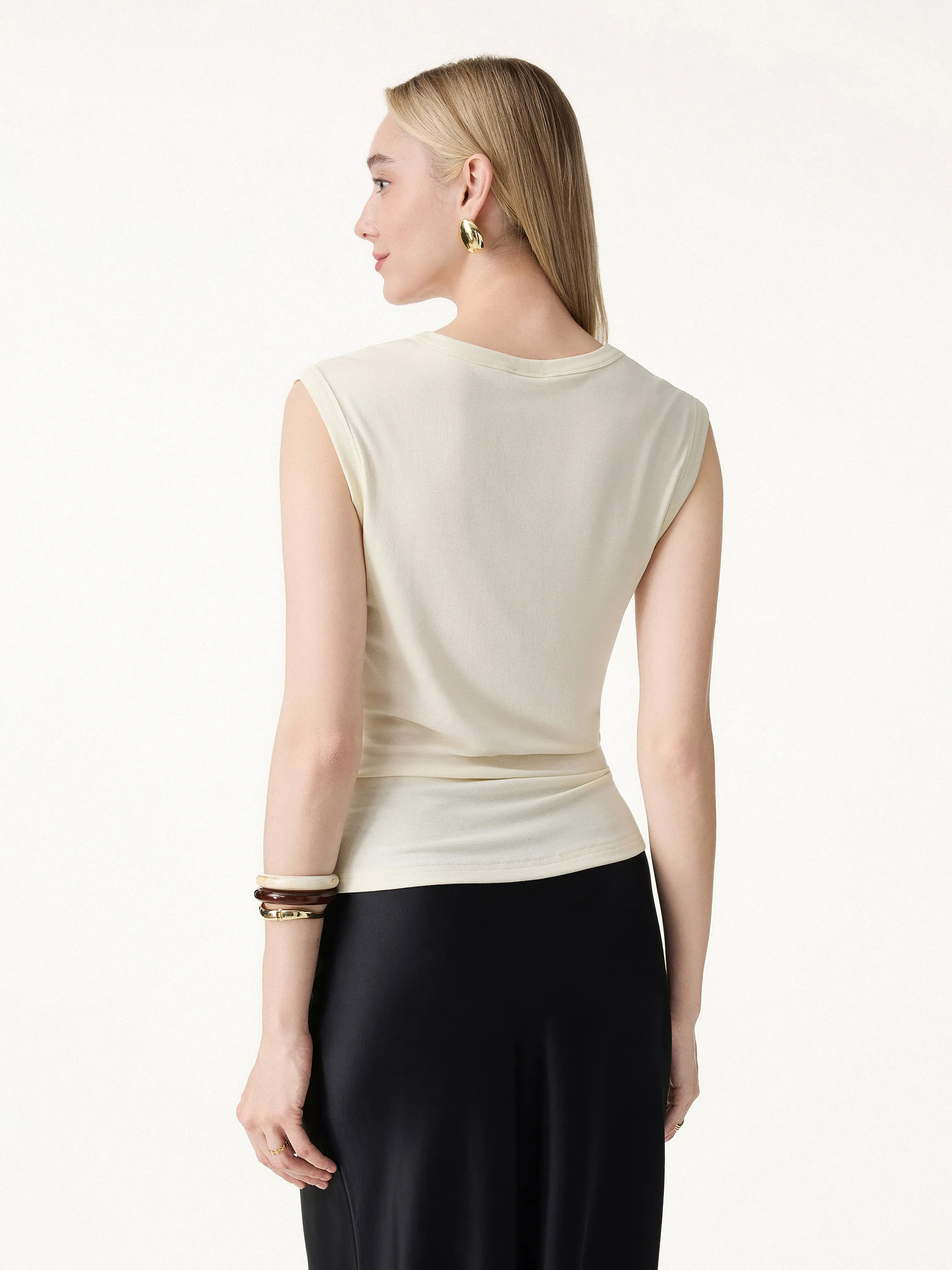 Summer Airy Linen Crossover Top sold by OGLmove product image thumbnail 5