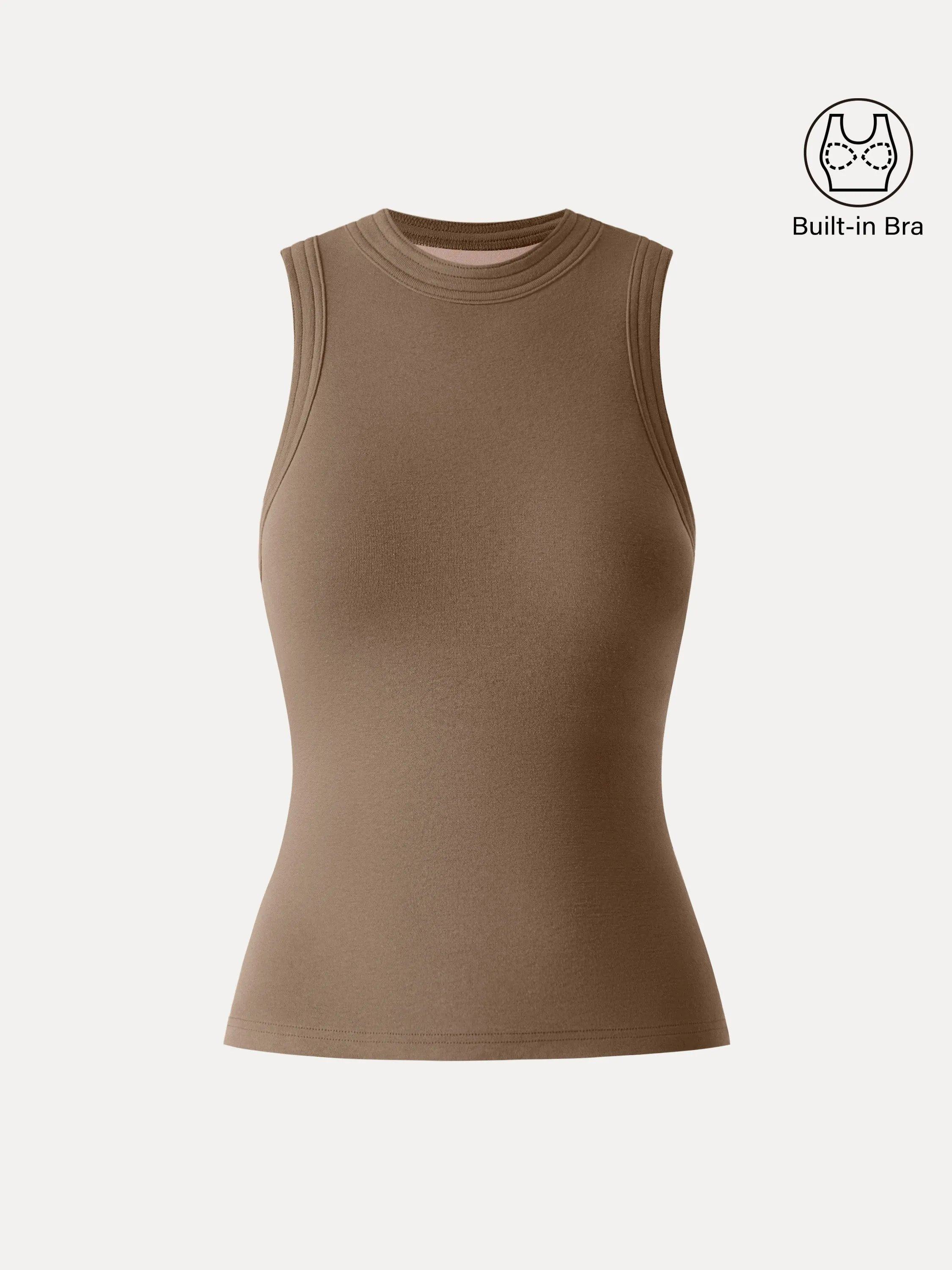 Lyocell Perkins Collar Bra Tank sold by OGLmove product image thumbnail 2