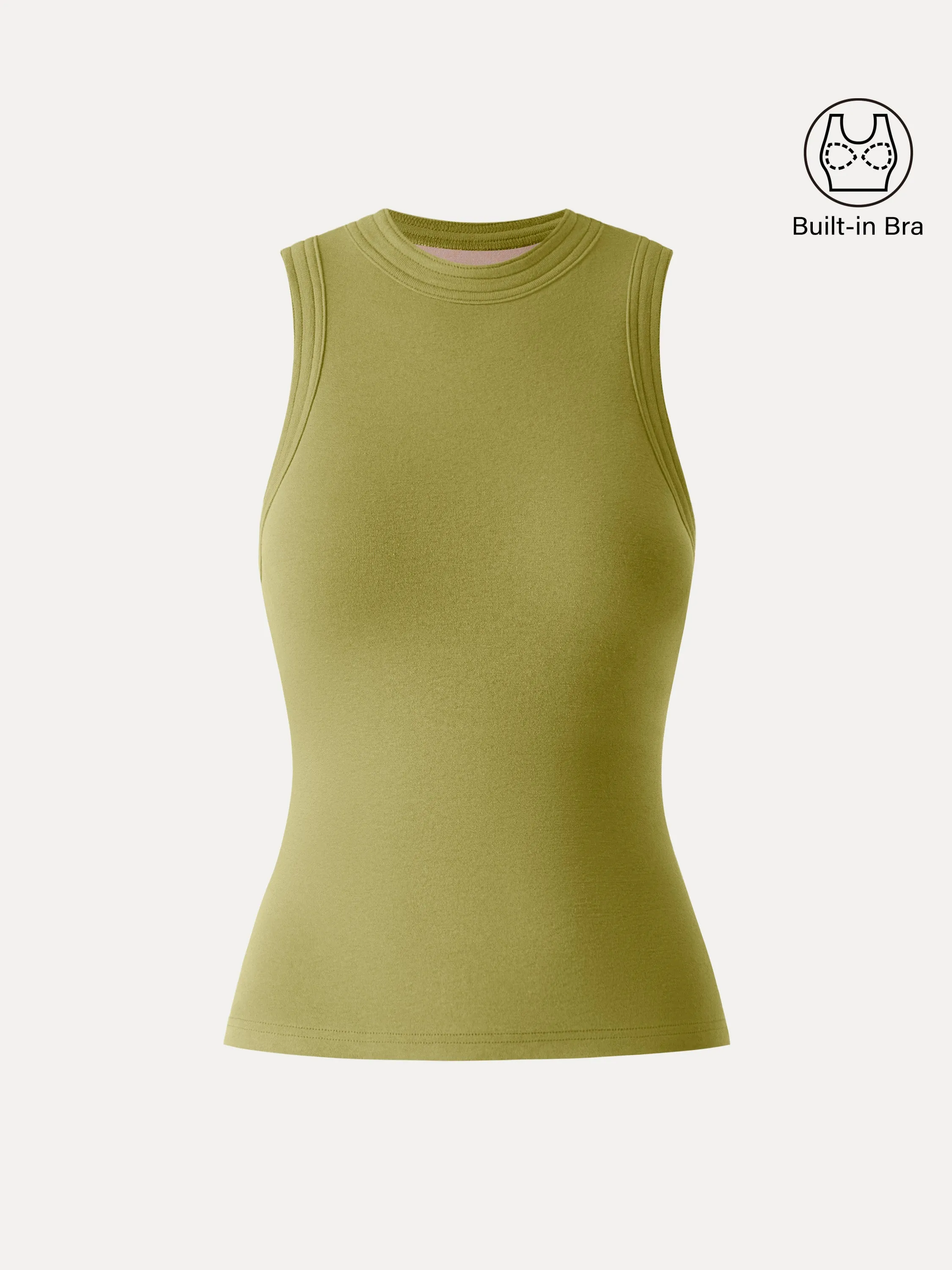 Lyocell Perkins Collar Bra Tank sold by OGLmove product image thumbnail 4