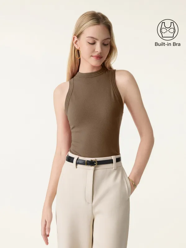 Lyocell Perkins Collar Bra Tank made by OGLmove