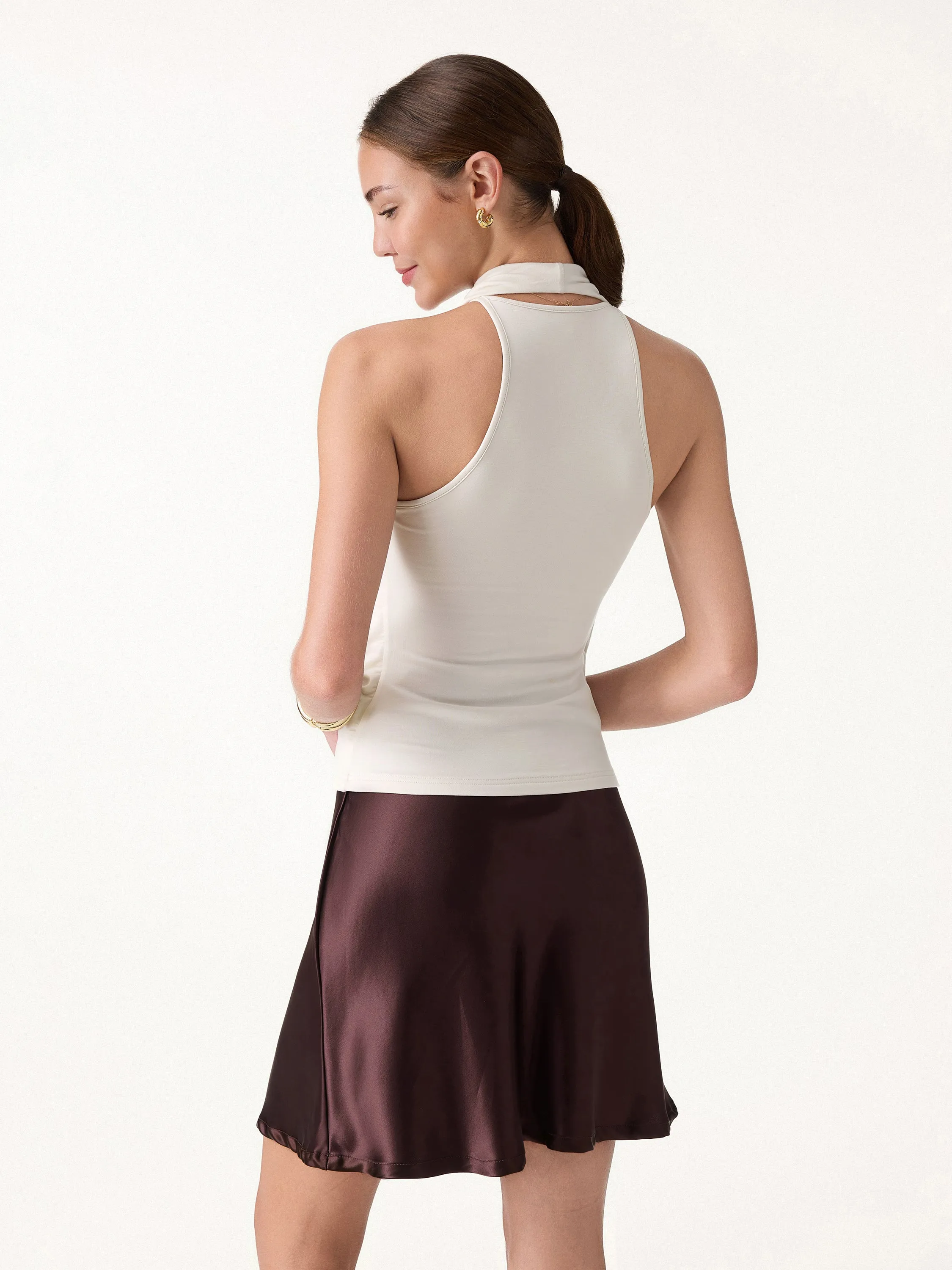 Matte Multi-Wear Cowl Neck Bra Top sold by OGLmove product image thumbnail 4
