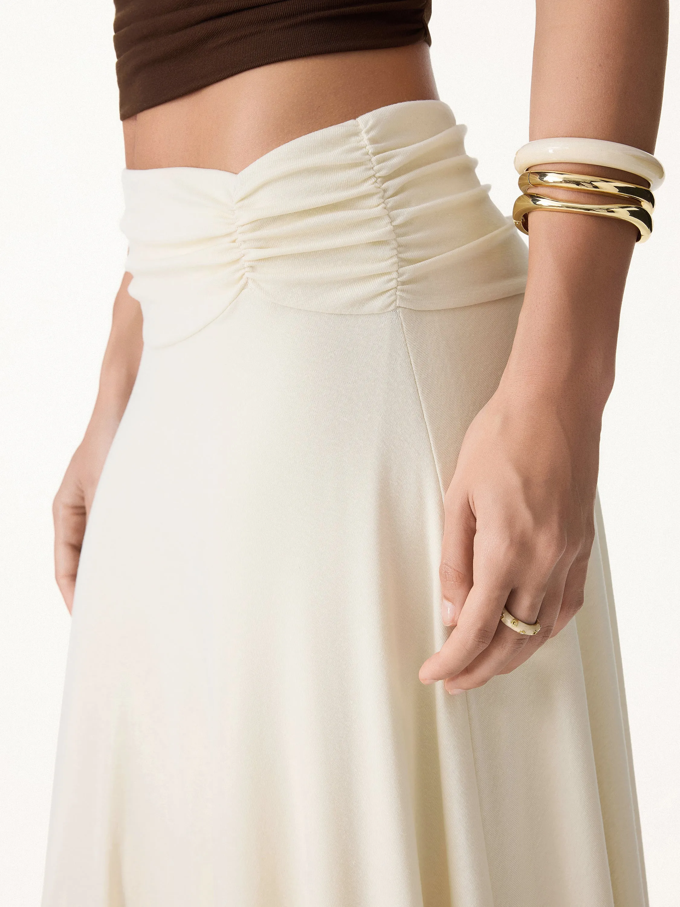 European Linen Flowy Vacay Maxi Skirt sold by OGLmove product image thumbnail 2