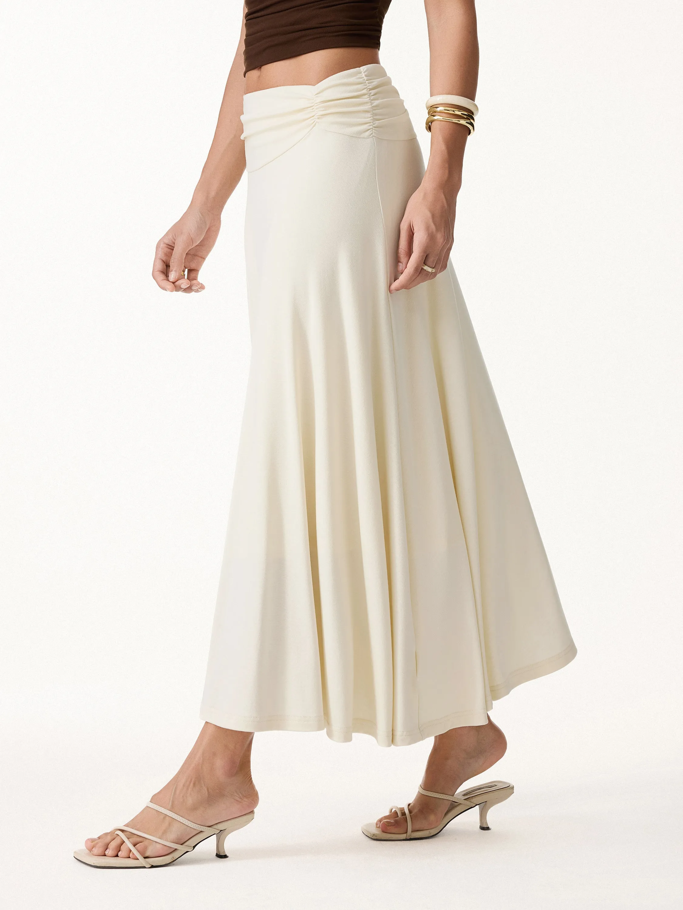 European Linen Flowy Vacay Maxi Skirt sold by OGLmove product image thumbnail 5