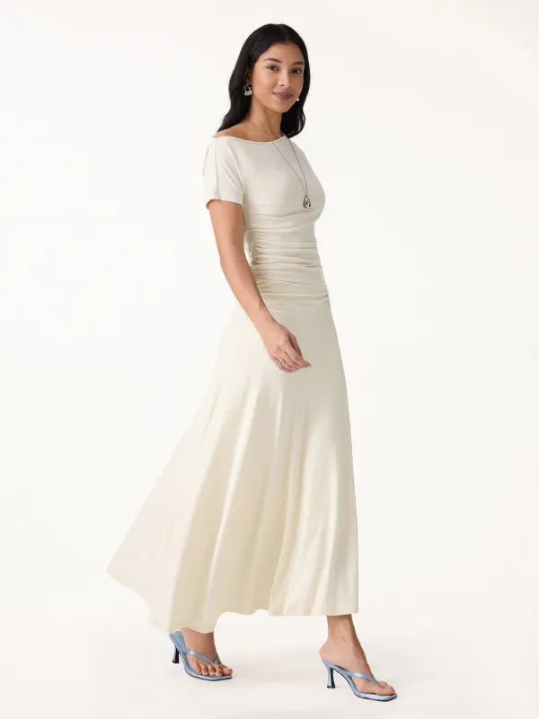 2Pcs Set Asymmetrical Ruched Top & Flowy Vacay Maxi Skirt made by OGLmove