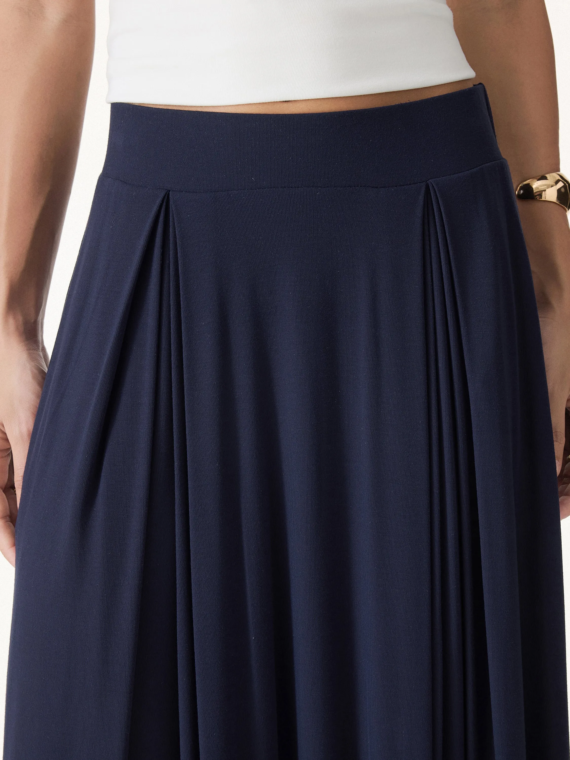Breezy Drapey Midi Skirt sold by OGLmove product image thumbnail 4
