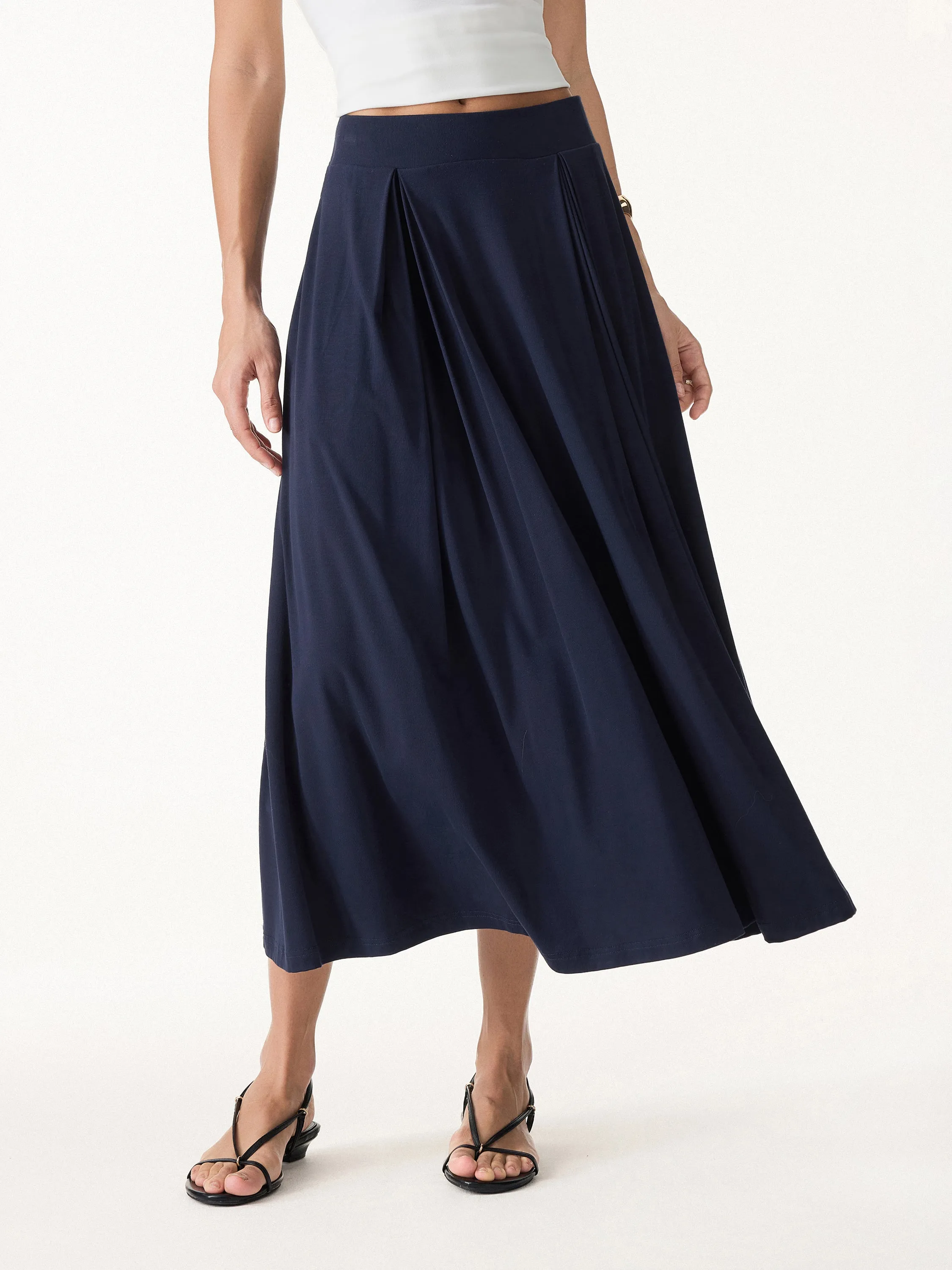 Breezy Drapey Midi Skirt sold by OGLmove