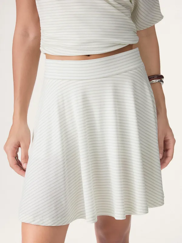 Striped Circle Flare Pull-On Skort made by OGLmove