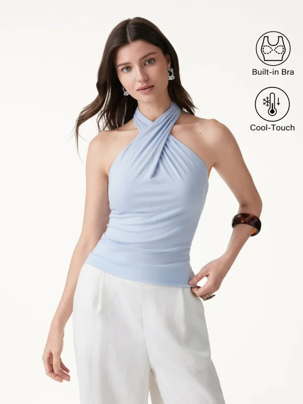 Criss Cross Halter Neck Going-Out Bra Top made by OGLmove