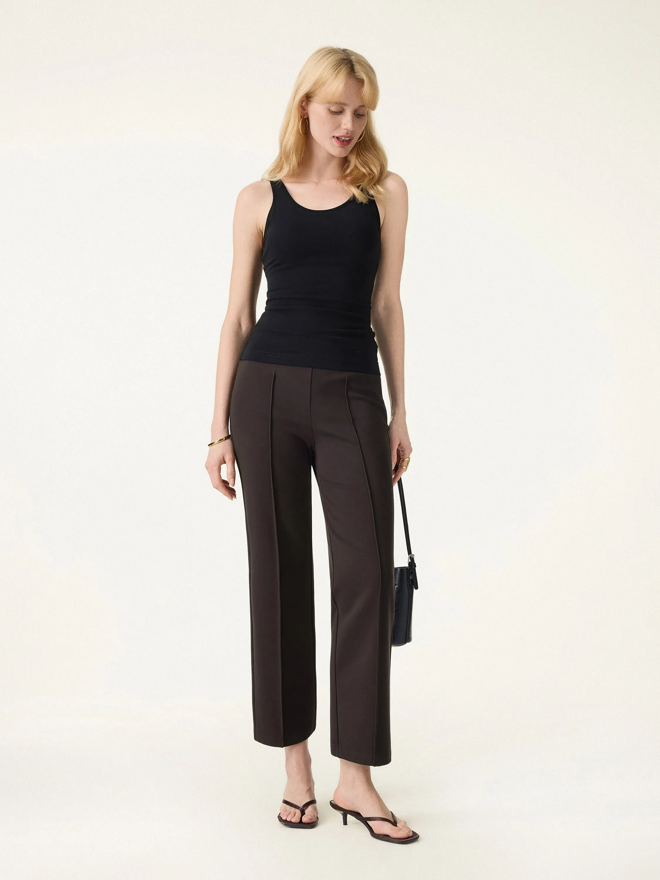 Wrinkle-Resistant High Rise Cropped Flare Leg Travel Pant sold by OGLmove product image thumbnail 2