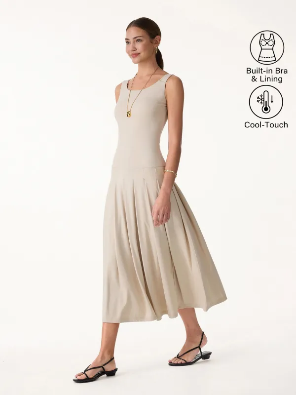 CoolTouch Multi-Wear Pleated Midi Bra Dress made by OGLmove