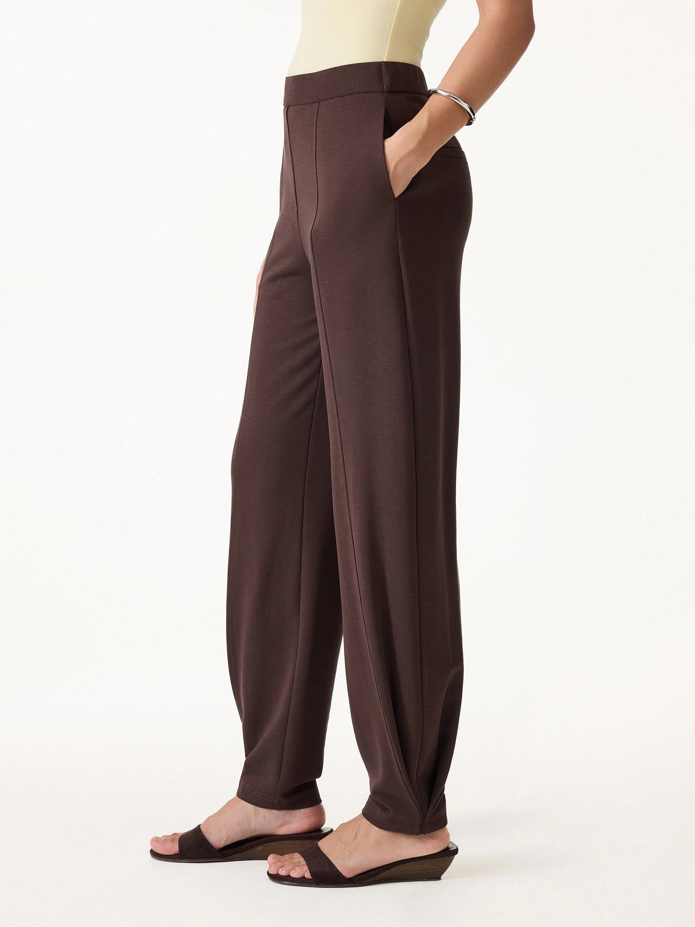 Sandwashed Mid Rise Cropped Balloon Pants sold by OGLmove