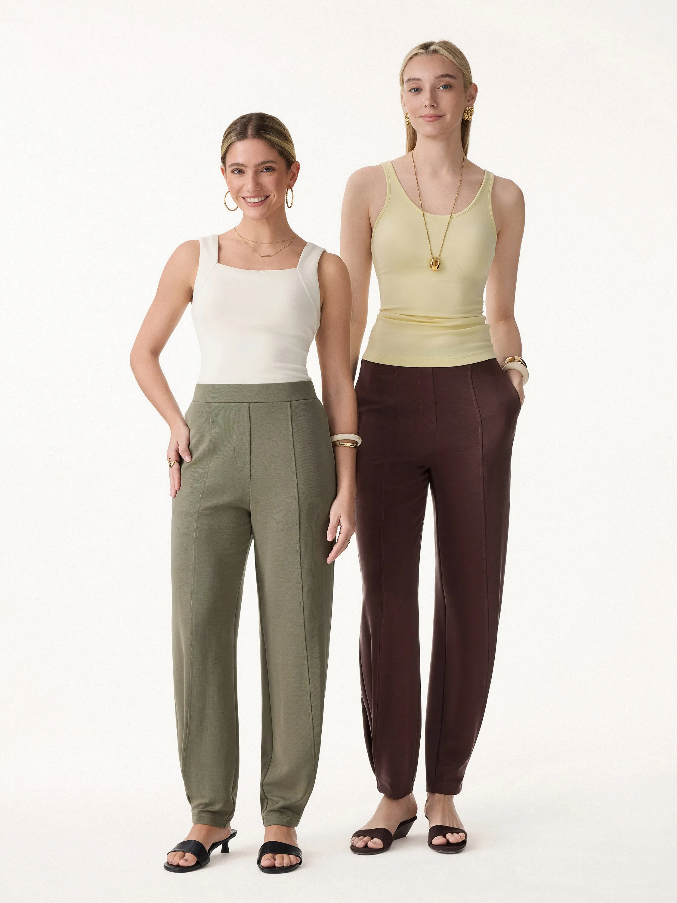 Sandwashed Mid Rise Cropped Balloon Pants sold by OGLmove product image thumbnail 2