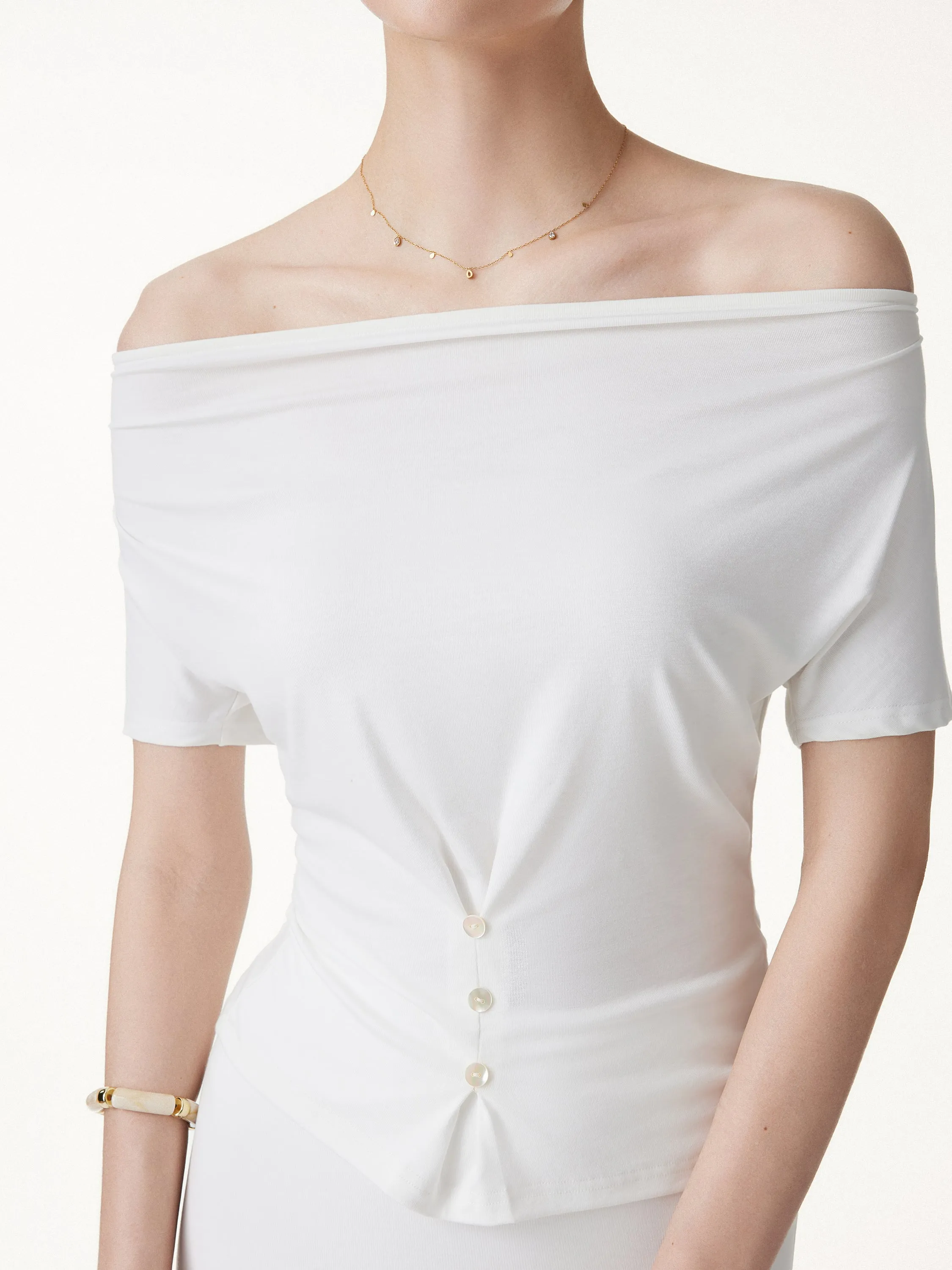 Cowl Neck Cap Sleeve Top sold by OGLmove product image thumbnail 3