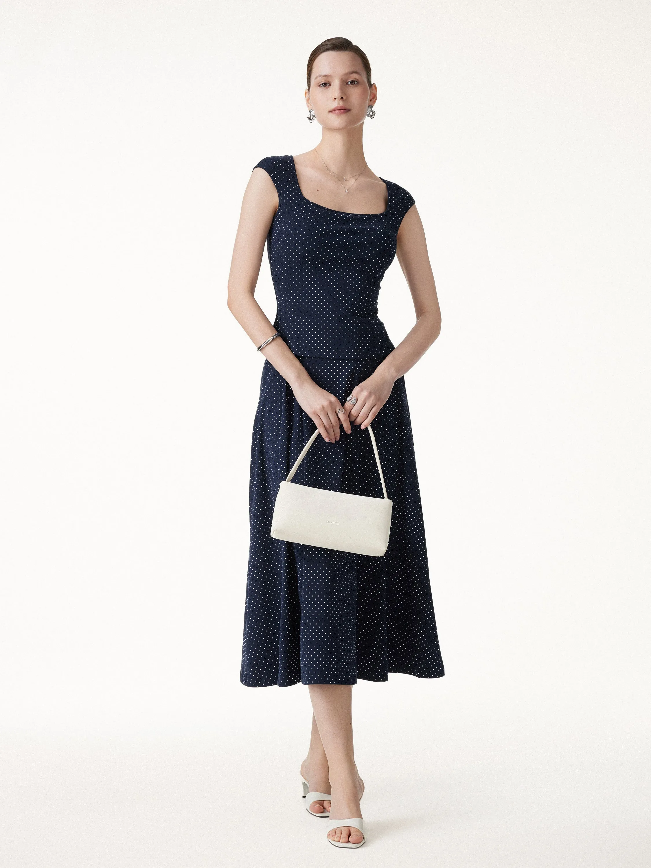 2Pcs Set Square Neck Bra Top & Midi Skirt with Pockets sold by OGLmove