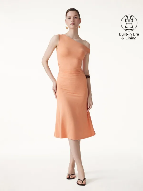 Bamboo Heathered Asysmmetrical Midi Bra Dress made by OGLmove